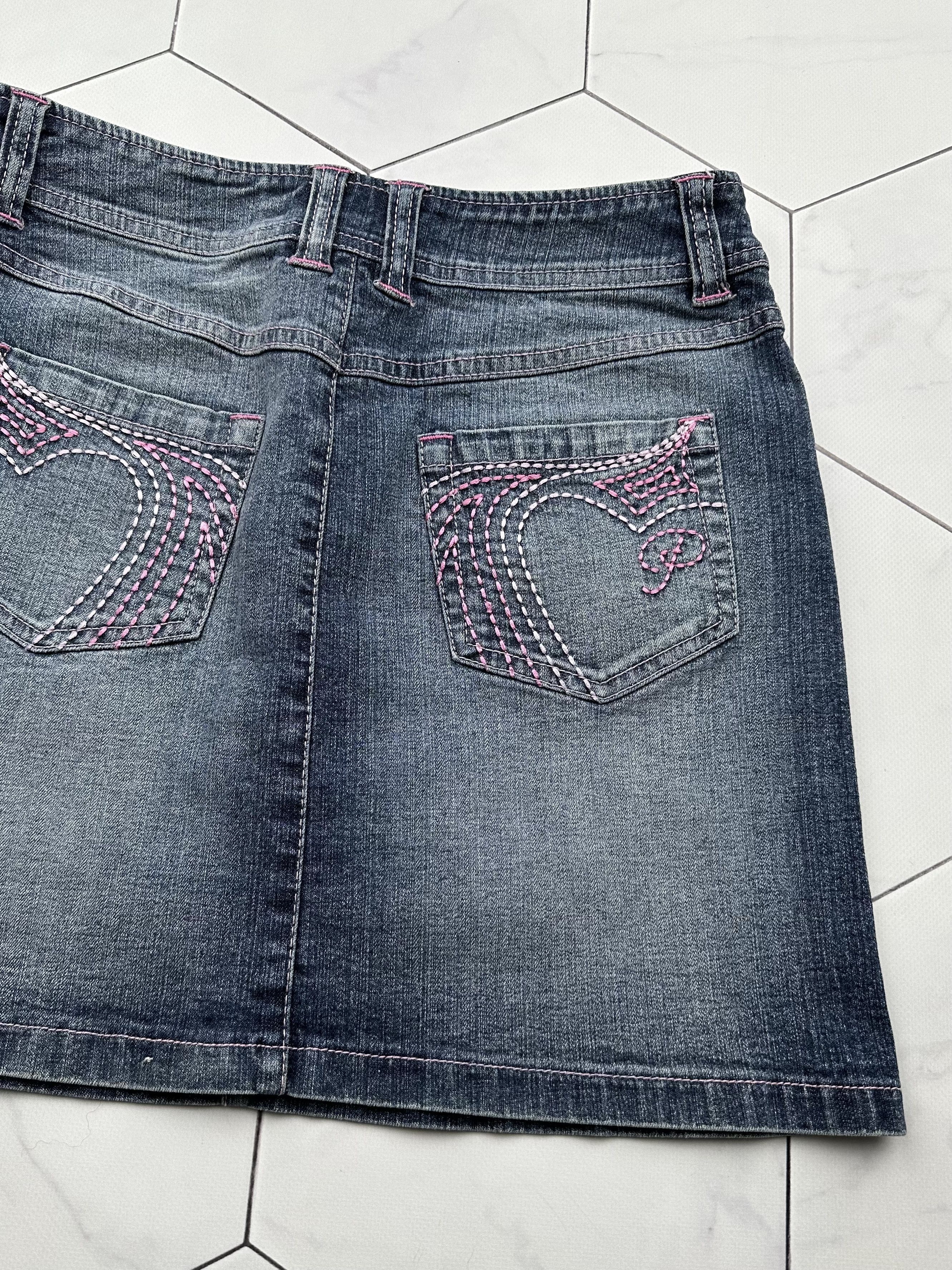 Japanese Brand Vintage Faded Mini Skirt (B513)E2D15 Size 27" / US 4 / IT 40 - 6 Thumbnail