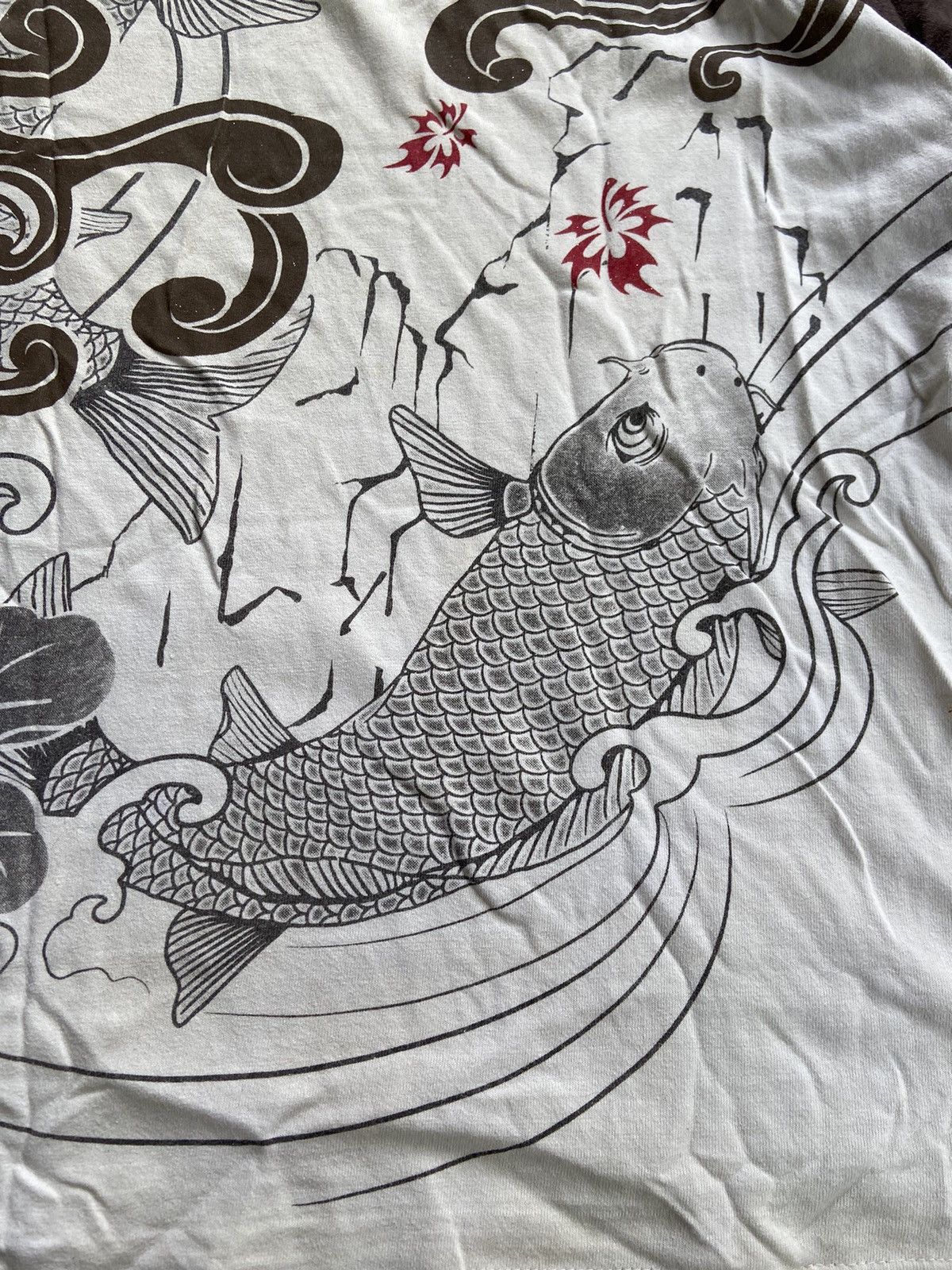 Japanese Brand SPACE OPERA SUN FADED FISH JAPANESE TEE Size US L / EU 52-54 / 3 - 13 Thumbnail