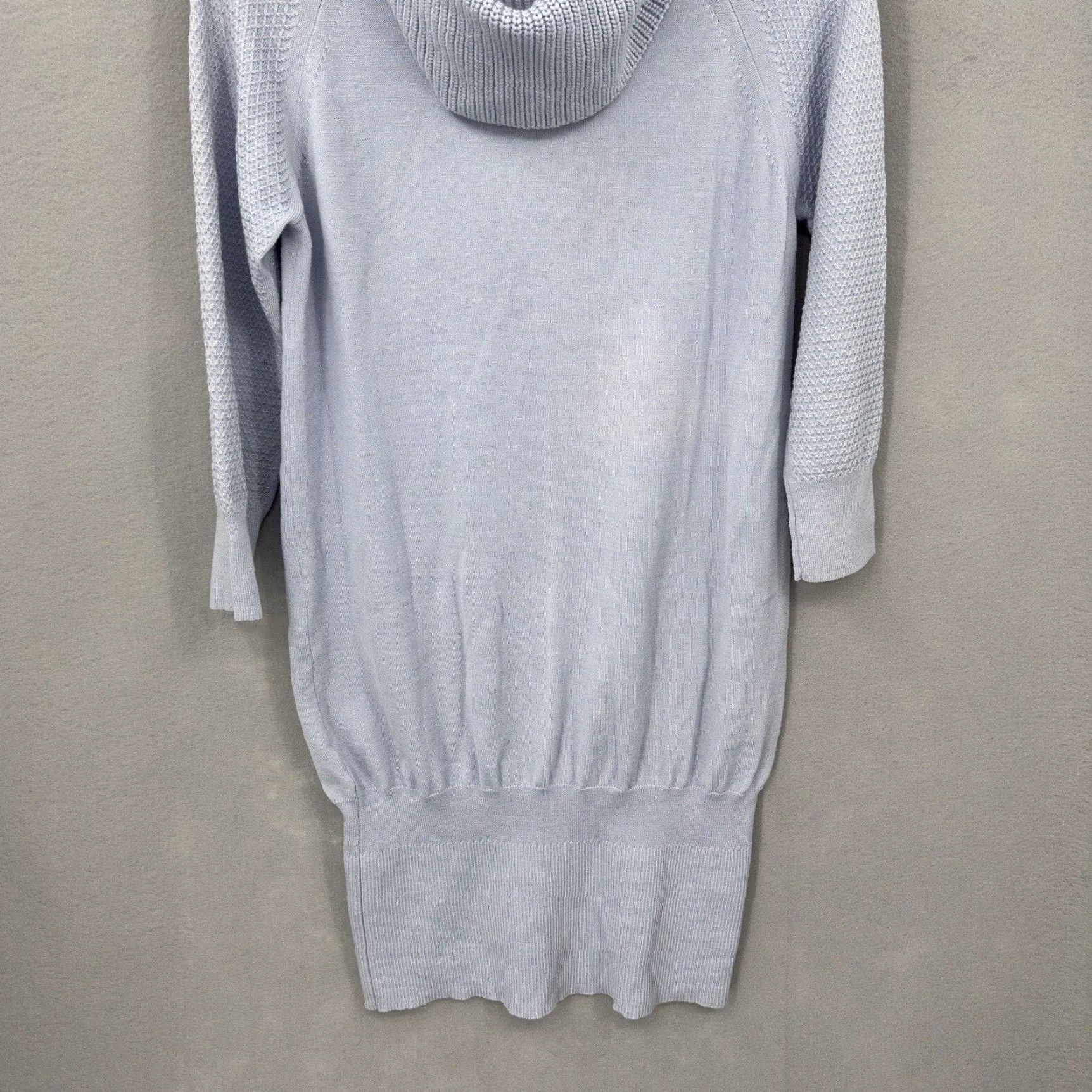 Karen Millen Karen Millen Blue Cowl Neck Ribbed Knit Midi Dress Womens Size 4 Classic Designer Fall Spring Summer Winter Size S / US 4 / IT 40 - 3 Thumbnail