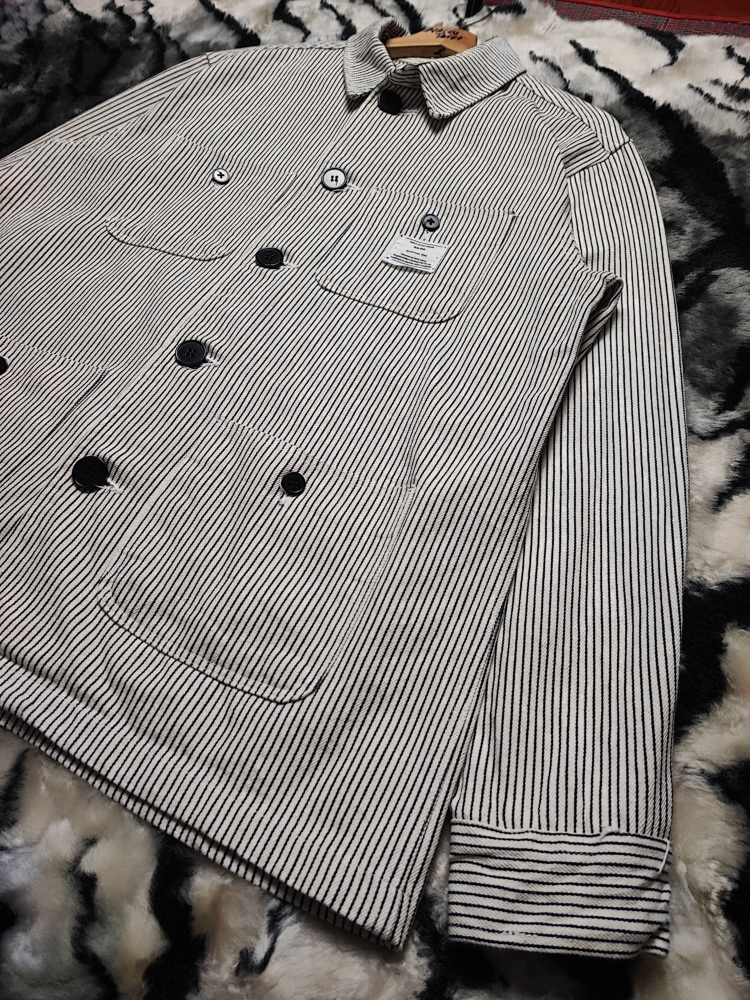 Blue Blue Japan Herringbone Wabash Baggy Denim Jacket Hickory Style Size US L / EU 52-54 / 3 - 8 Thumbnail