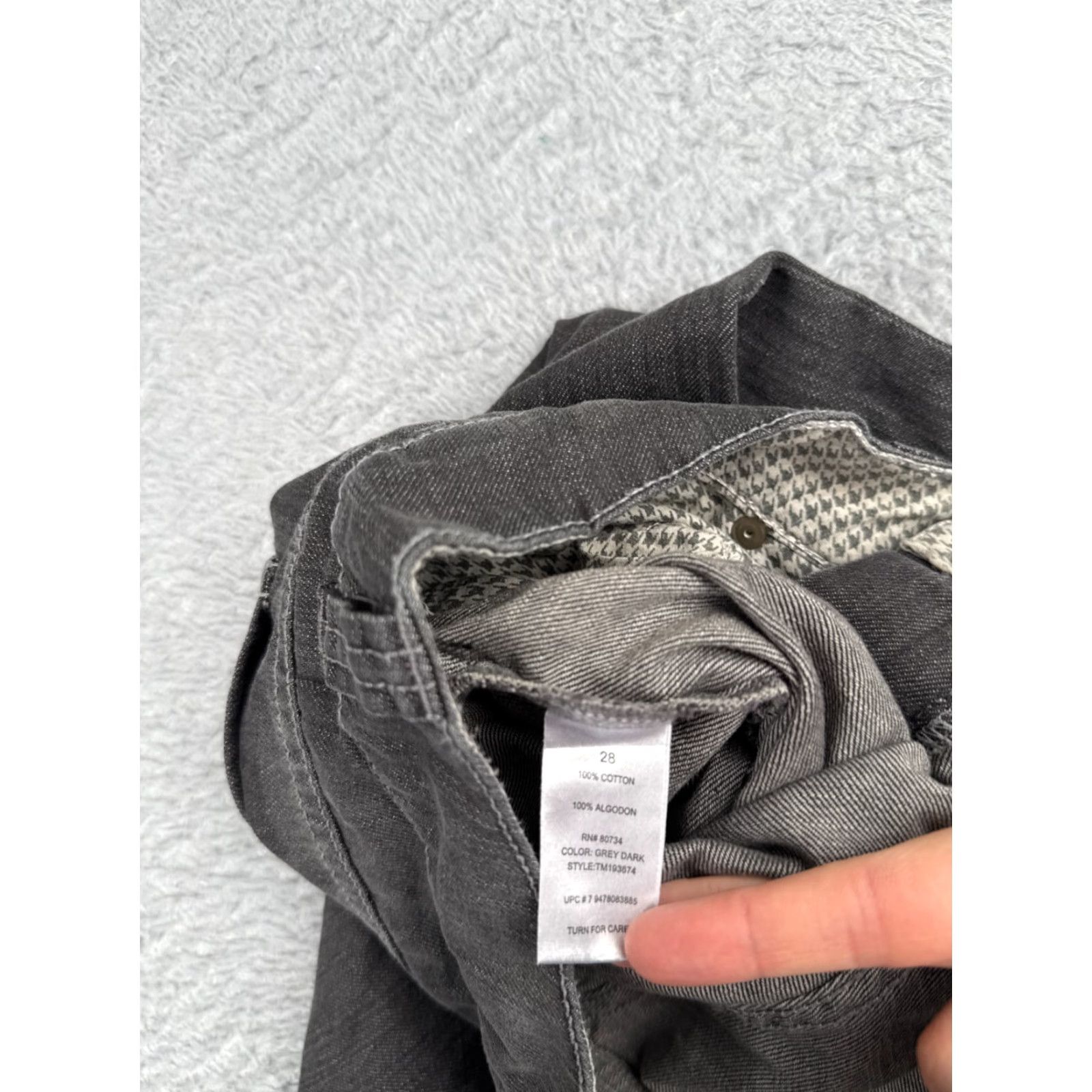 Vintage To The Max Jeans Womens 28 Gray Wide Leg Mid Rise 100% Cotton Distressed 28x32 Size 28" / US 6 / IT 42 - 7 Thumbnail