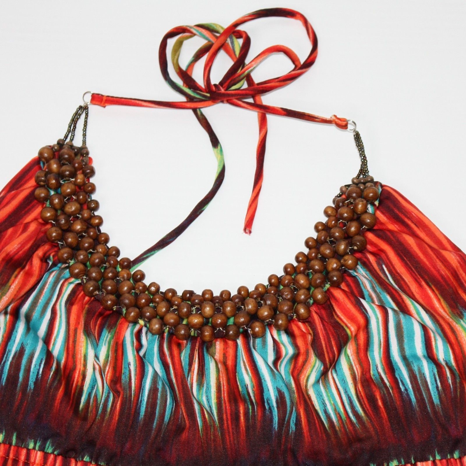 Other Mexx Beaded Halter Top Multicolor Maxi Dress in size Large Size L / US 10 / IT 46 - 6 Thumbnail