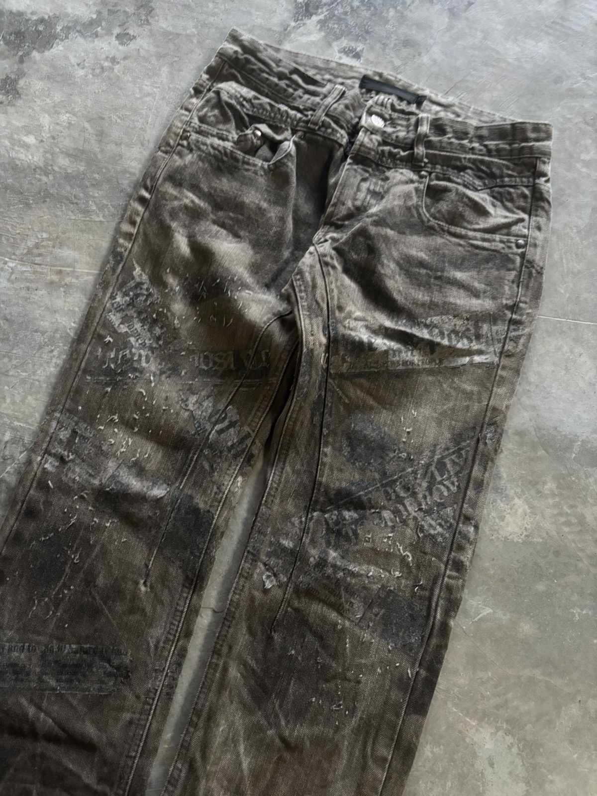 JACKROSE JACK ROSE LUV MAISON flare poem newspaper punk gothic grunge Size US 30 / EU 46 - 2 Thumbnail