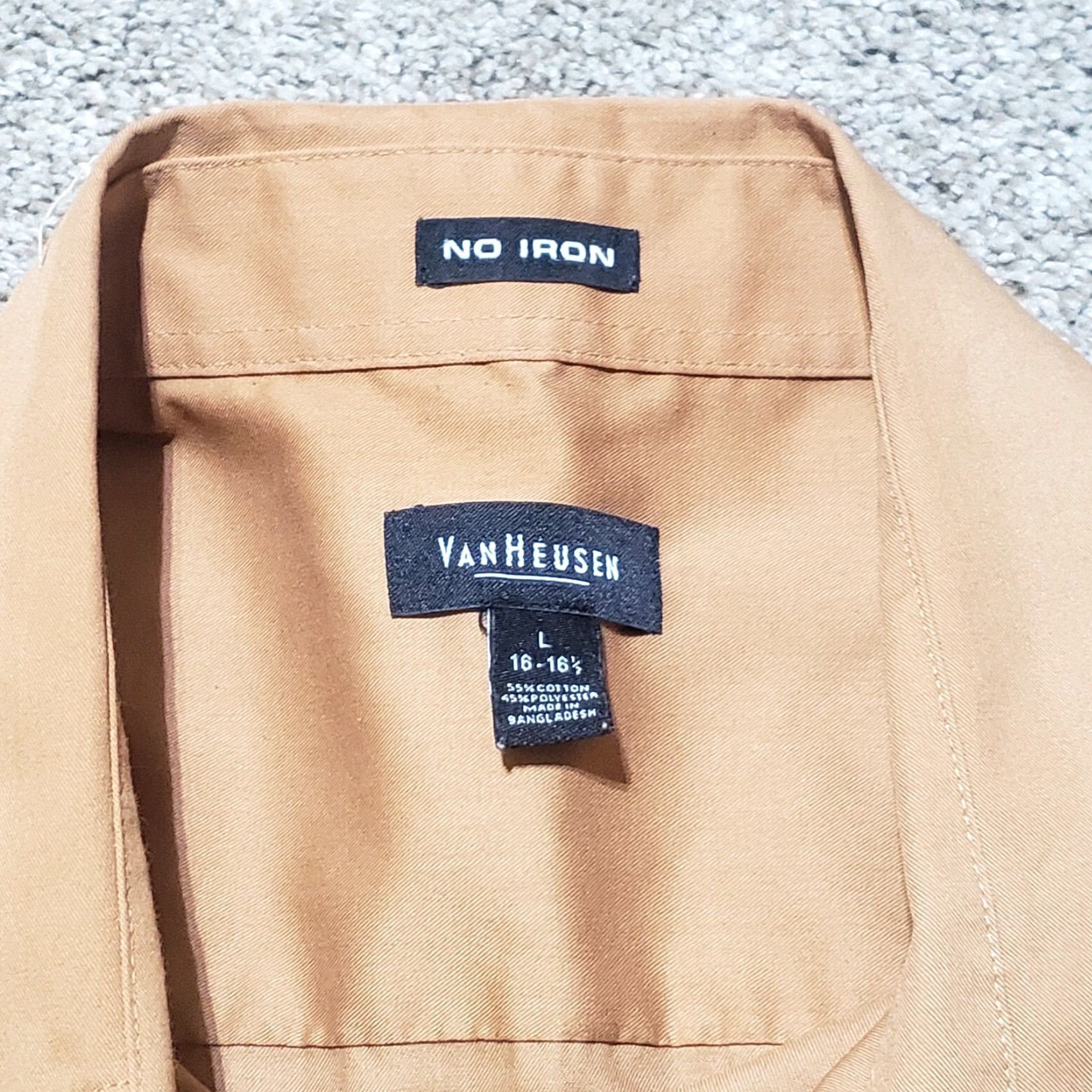Van Heusen Van Heusen Shirt Adult Men Orange Short Sleeve Button-Up L Size US L / EU 52-54 / 3 - 3 Thumbnail
