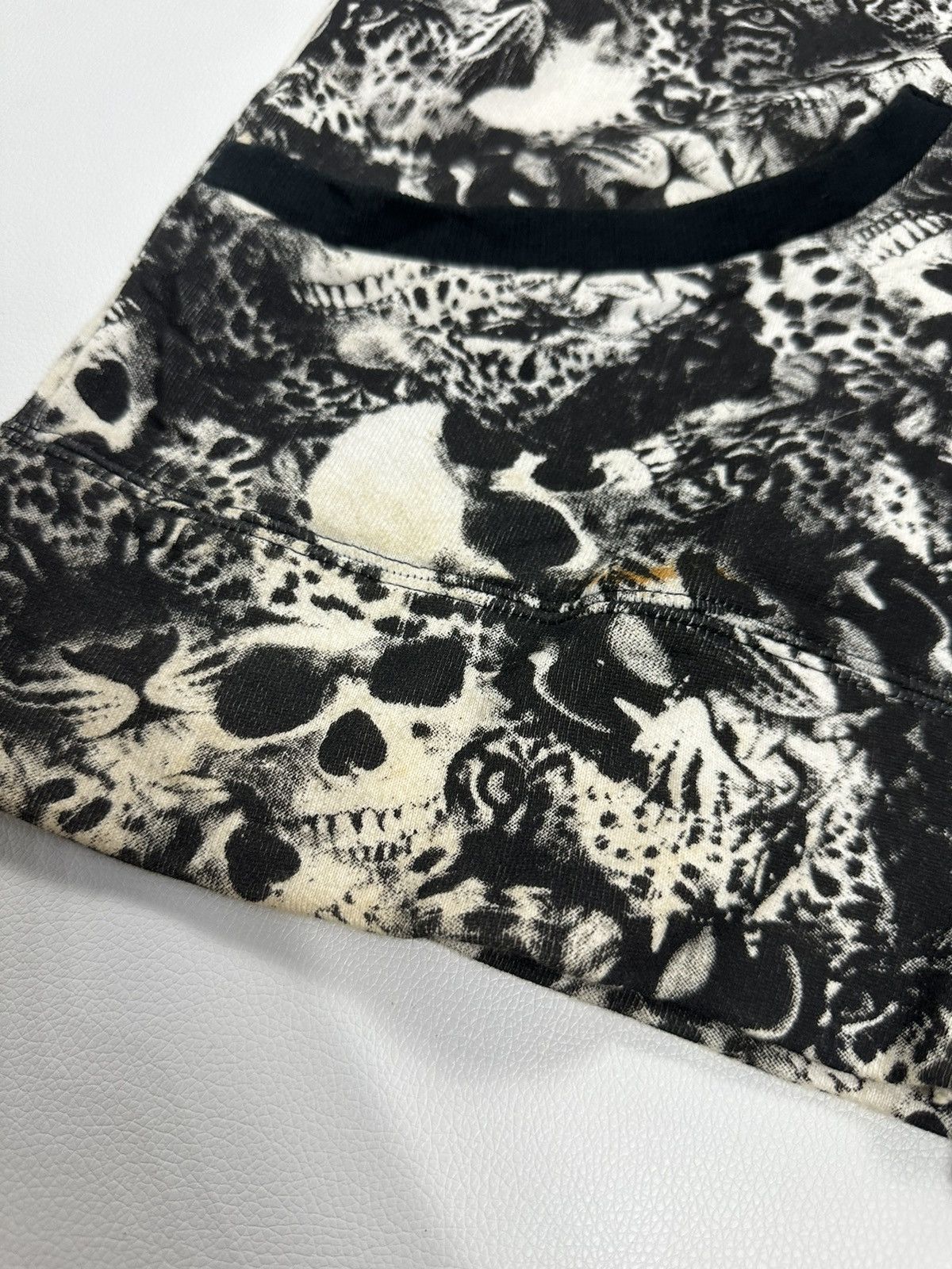 Japanese Brand Glad News Fullprint Skeleton Skull Short Sleeve ZipHoodies Size US M / EU 48-50 / 2 - 10 Thumbnail