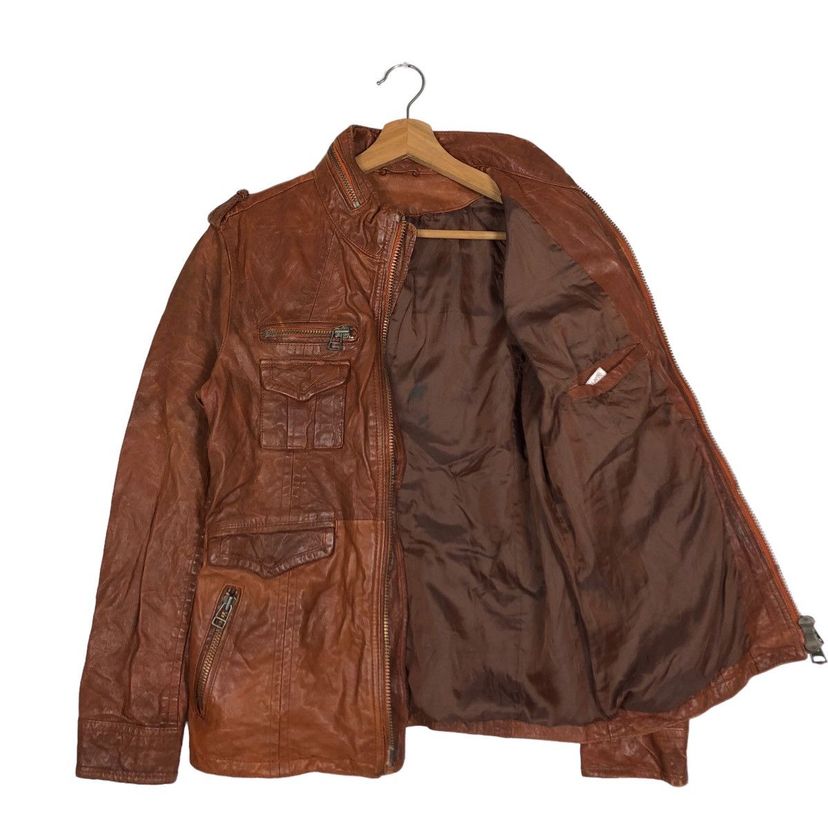 Japanese Brand 🔥90’s Vintage Bomber Leather Jacket Inspire Schott Perfecto Size US S / EU 44-46 / 1 - 9 Thumbnail