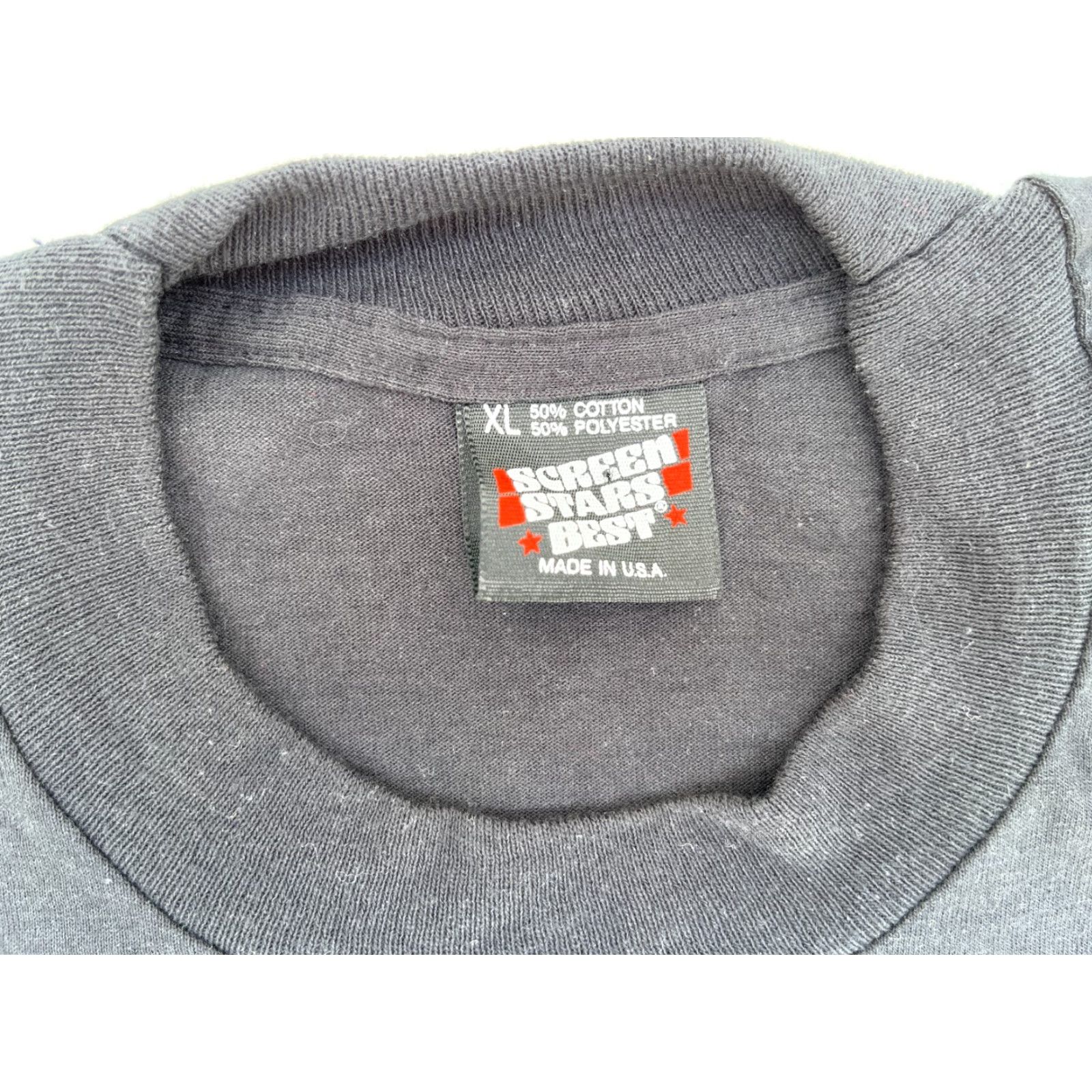 Vintage VINTAGE Screen Stars Best T-Shirt Unisex Adults XL Black 90s DJ's Custom Design Short Sleeve Crew Neck Made in USA Mens Women 90s Size US XL / EU 56 / 4 - 6 Thumbnail