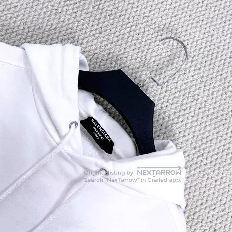 Balenciaga Balenciaga White Embroidered Wave Coke Letter Logo Sweatsh Size US M / EU 48-50 / 2 - 3 Thumbnail