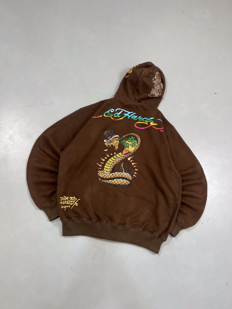 Ed Hardy Edhardy by Christian Audigier tiger 🐯 printed zipper hoodie Size US M / EU 48-50 / 2 - 1 Thumbnail