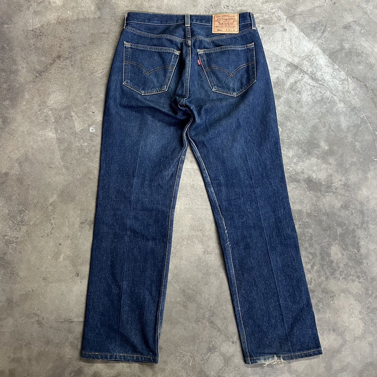 image of Levis x Made In USA Vintage 90’S Levi’S 501 Straight-Leg Denim Jeans in Blue, Men's (Size 32)