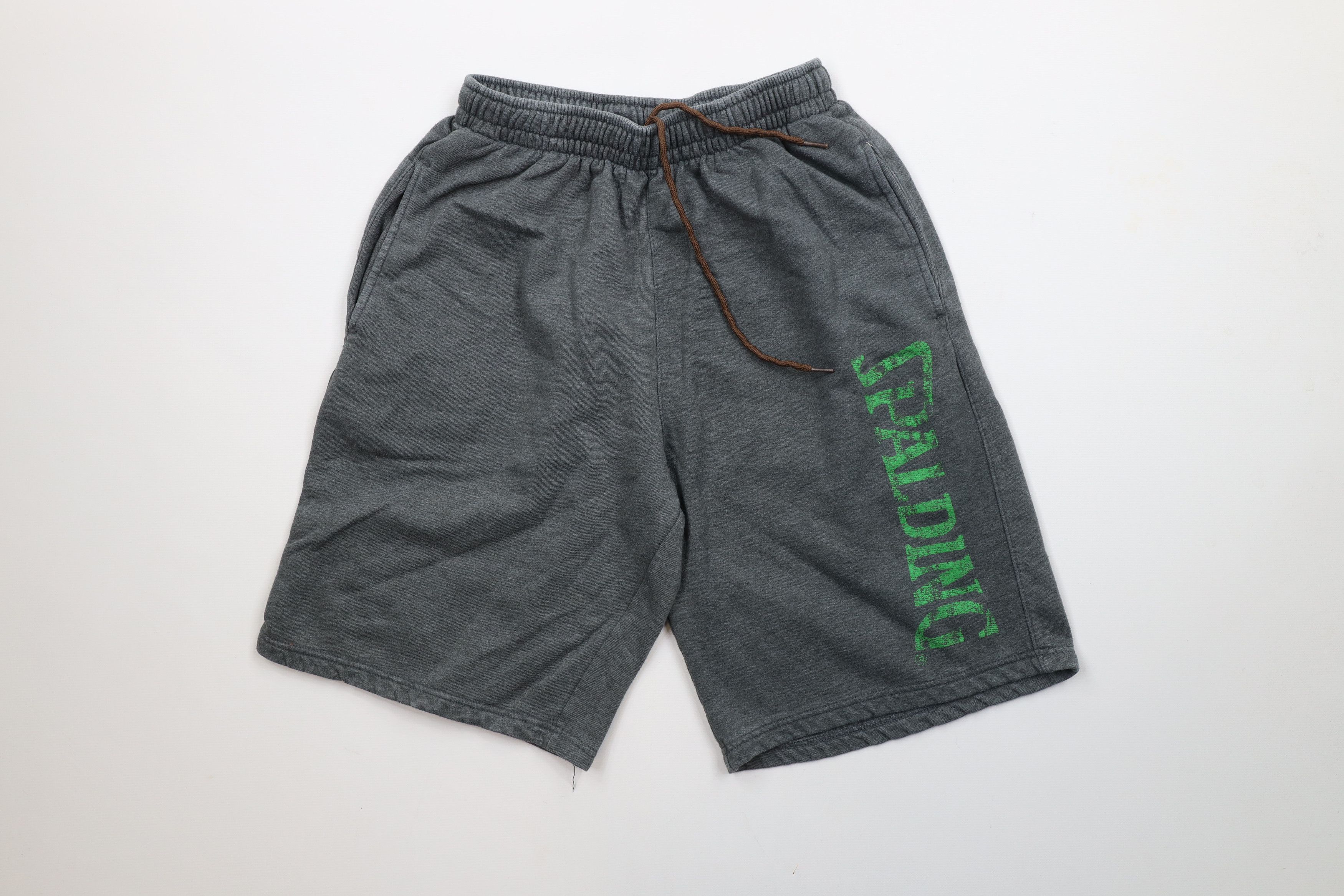 Spalding × Vintage Vintage 90s Spalding Spell Out Above Knee Sweatpants Shorts Size US 32 / EU 48 - 1 Thumbnail