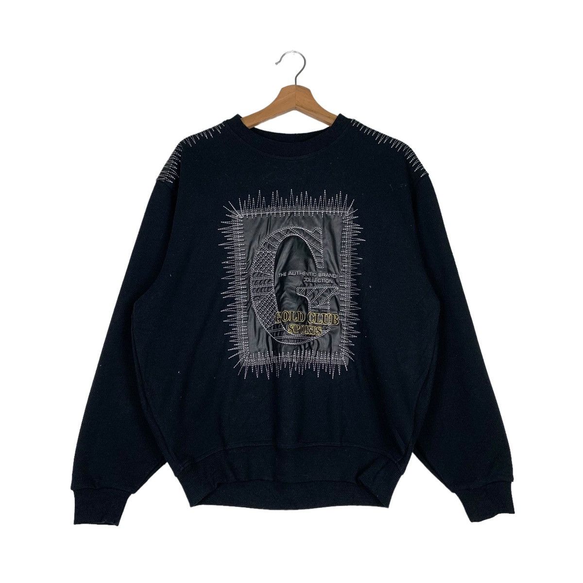 Japanese Brand GOLD CLUB SPORTS Embroidery Big Logo Sweatshirt #0349-C16 Size US M / EU 48-50 / 2 - 1 Thumbnail