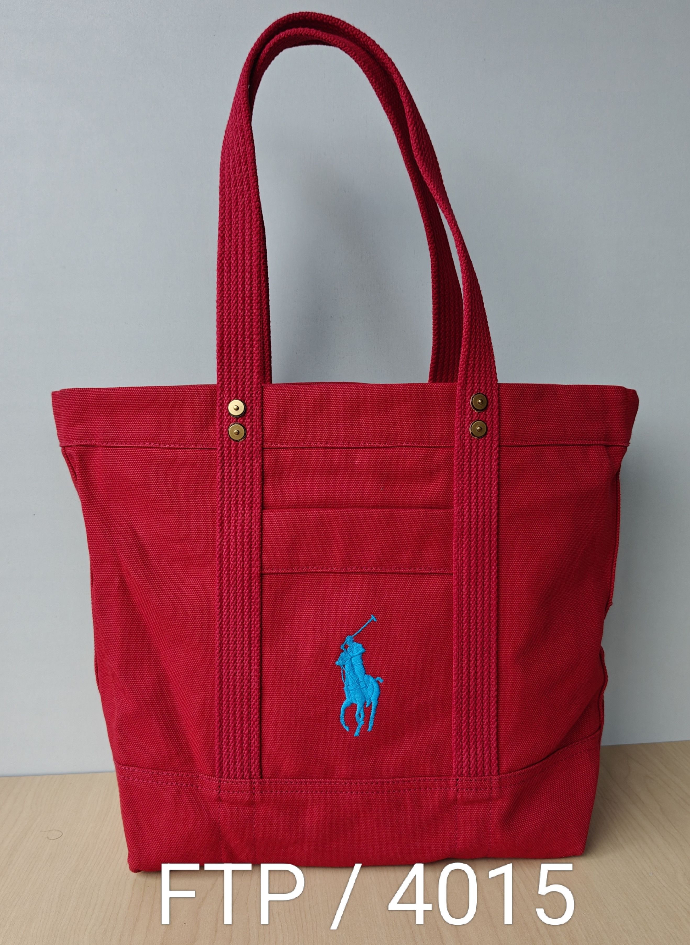 Polo Ralph Lauren Polo Ralph Lauren Canvas Medium Tote Free Shipping FTP/4015 Size ONE SIZE - 12 Thumbnail