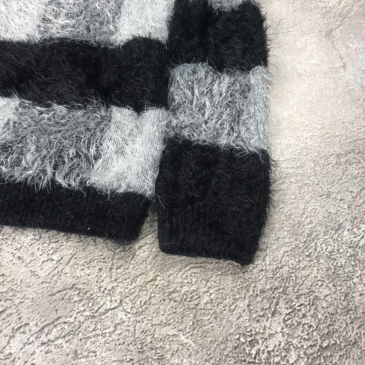 Vintage Vintage 90s Striped Mohair Oversized Sweater Grunge Y2K M Size M / US 6-8 / IT 42-44 - 3 Thumbnail