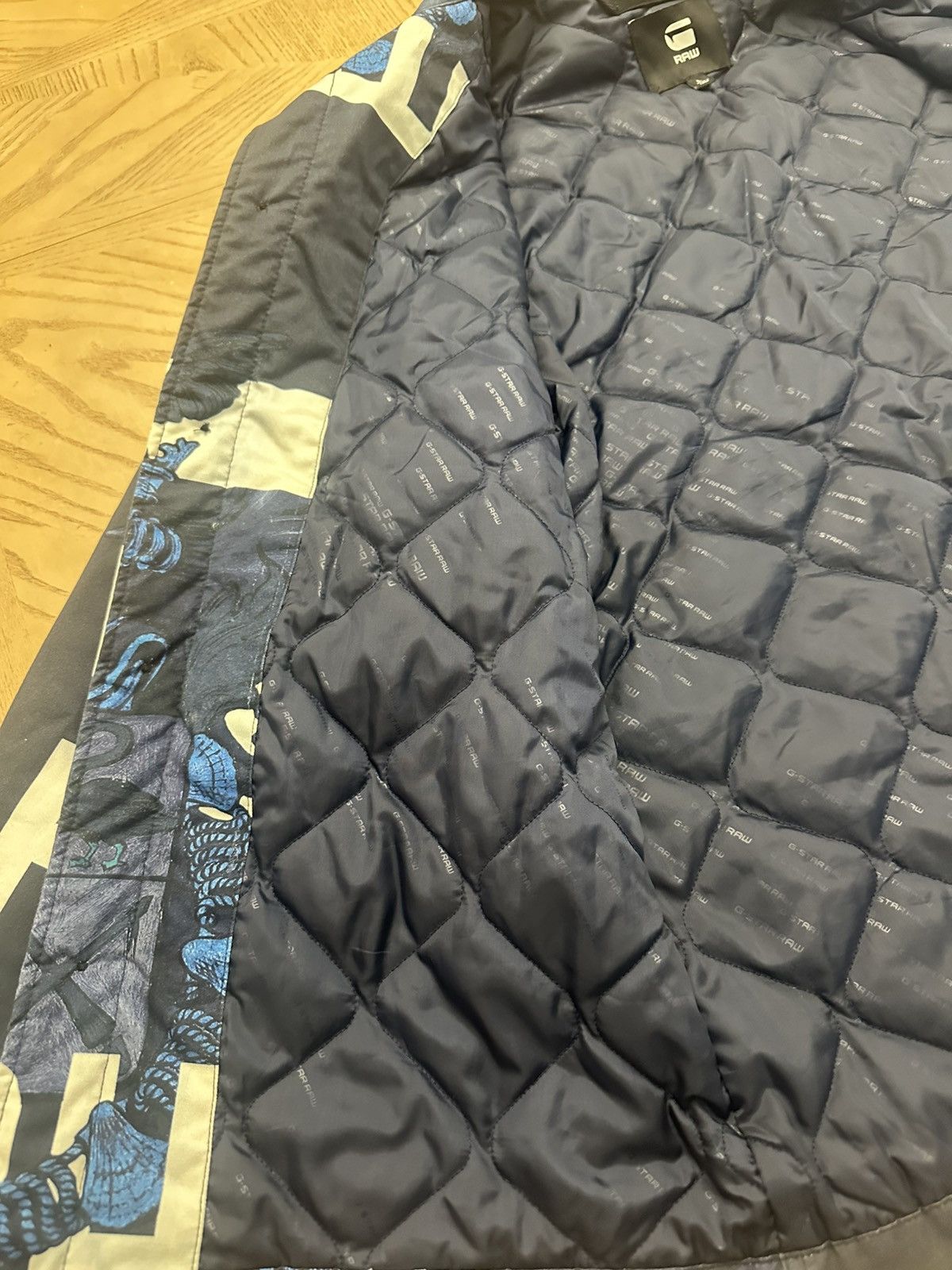 G-Star G-Star Raw Blake Padded Jacket Mens Size L Blue Button Up Size US L / EU 52-54 / 3 - 10 Thumbnail