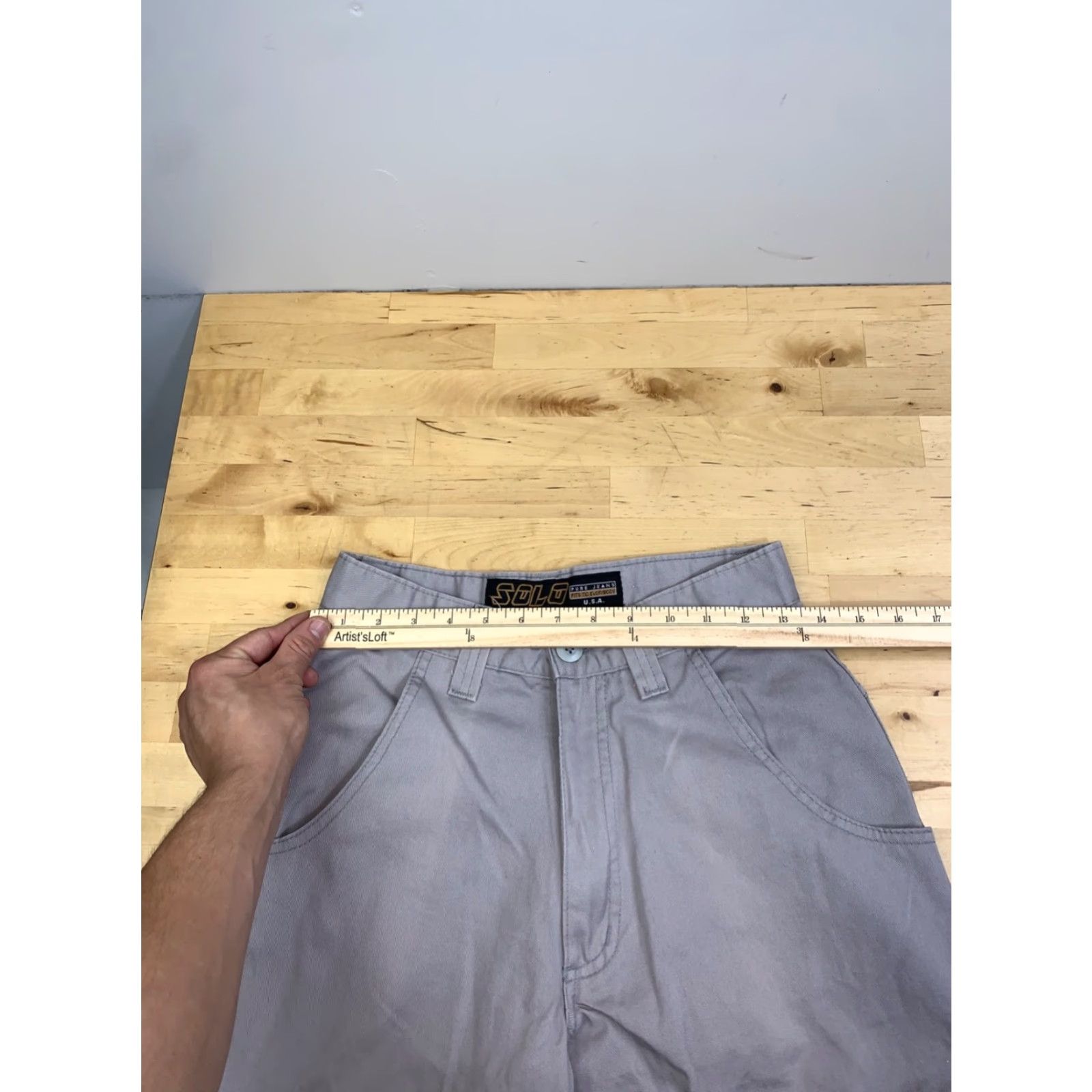 Vintage VINTAGE Solo Cargo Pants Men 28x29 Gray 90s USA Skate Baggy Size US 28 / EU 44 - 4 Thumbnail