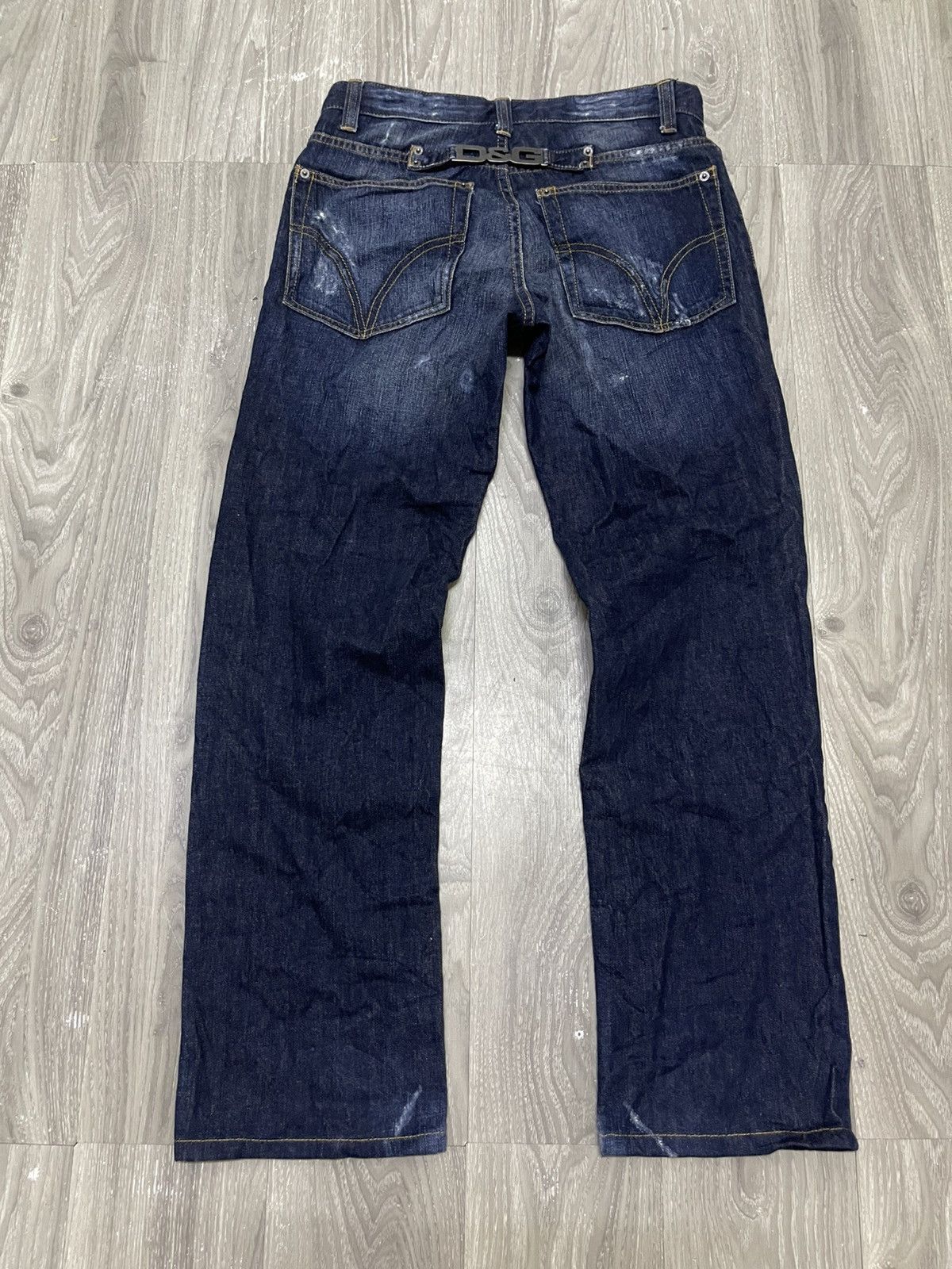 Dolce & Gabbana DOLCE & GABBANA Men’s Distressed Denim Blue Black Logo Size US 32 / EU 48 - 3 Thumbnail