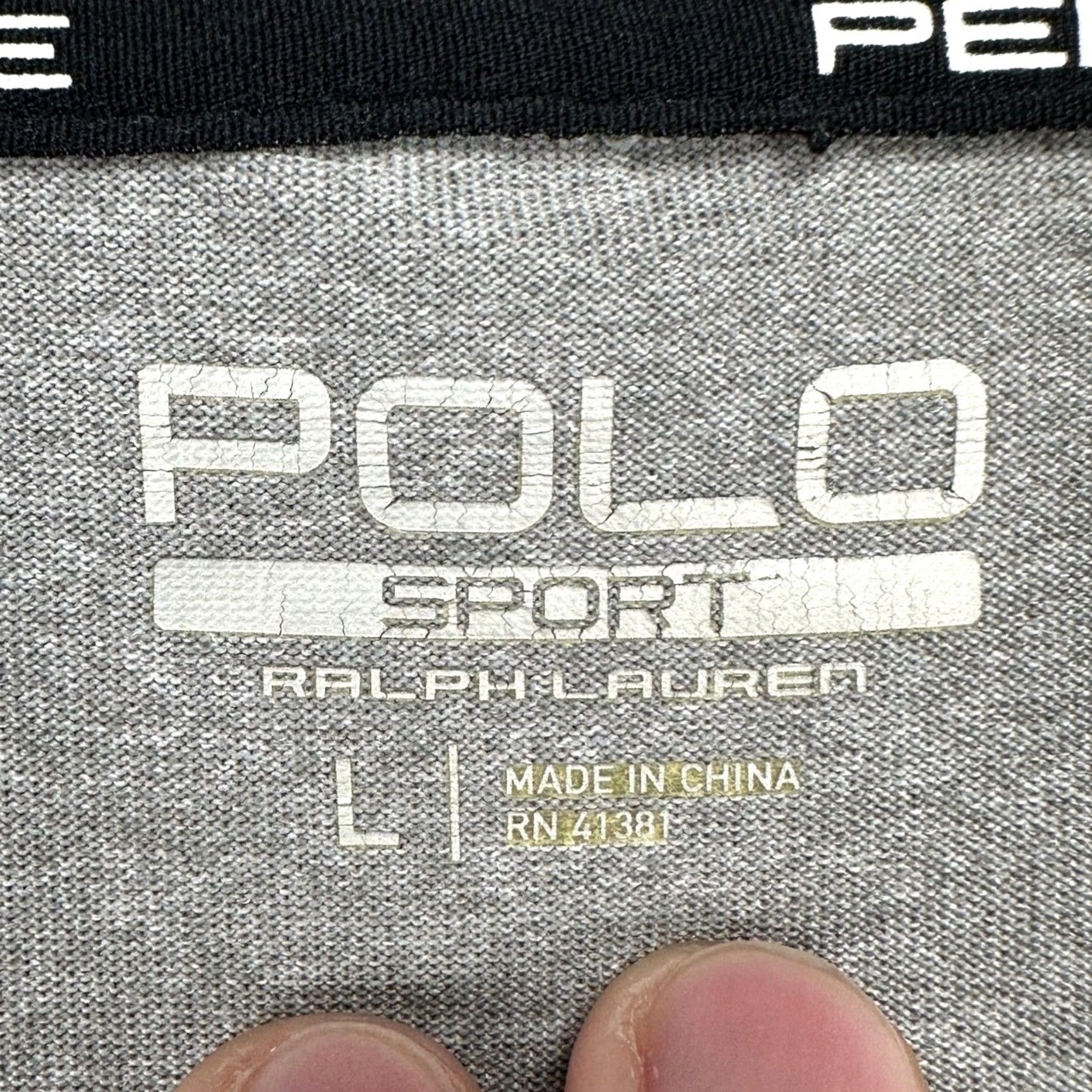 Polo Ralph Lauren Polo Sport Ralph Lauren Mens Pullover Shirt Large Grey Thermo Vent Quarter Zip Size US L / EU 52-54 / 3 - 4 Thumbnail