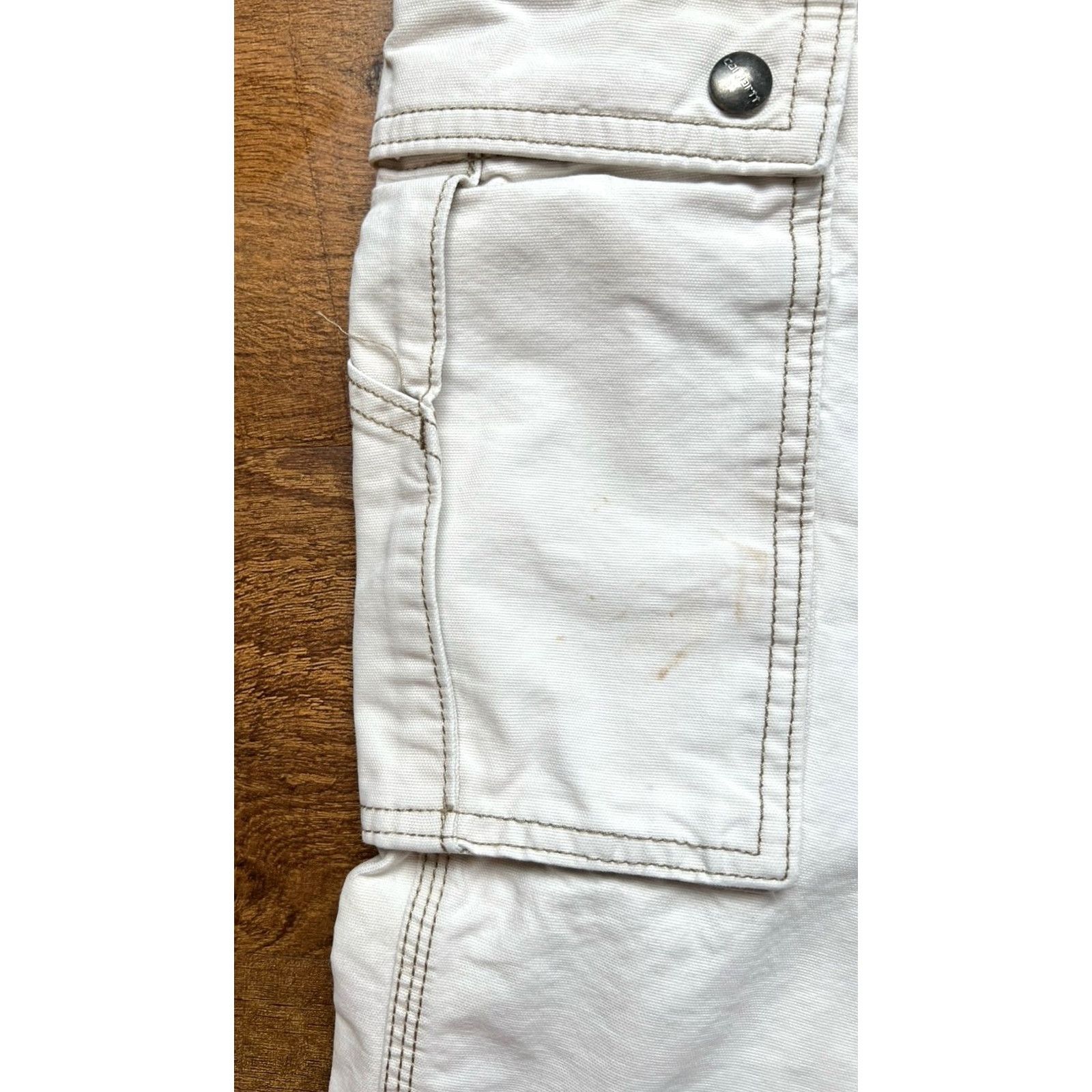 Carhartt Carhartt Cargo Pants Mens 38x29 Beige Relaxed Fit 5-Pocket Canvas Workwear Baggy Straight 100272 253 Size US 38 / EU 54 - 6 Thumbnail