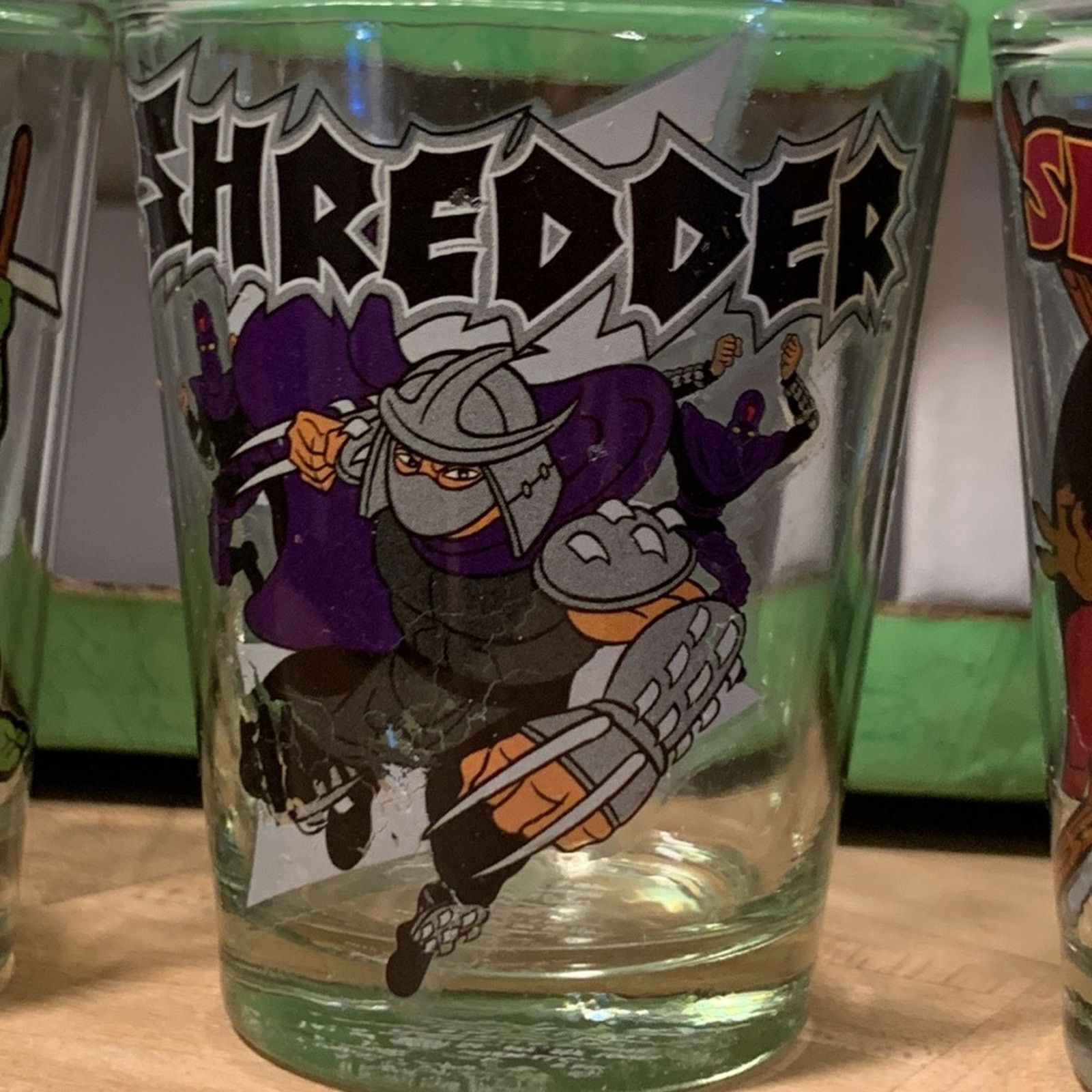 Vintage BNIB 2015 4 Teenage Mutant Ninja Turtle shot glasses Size ONE SIZE - 4 Thumbnail