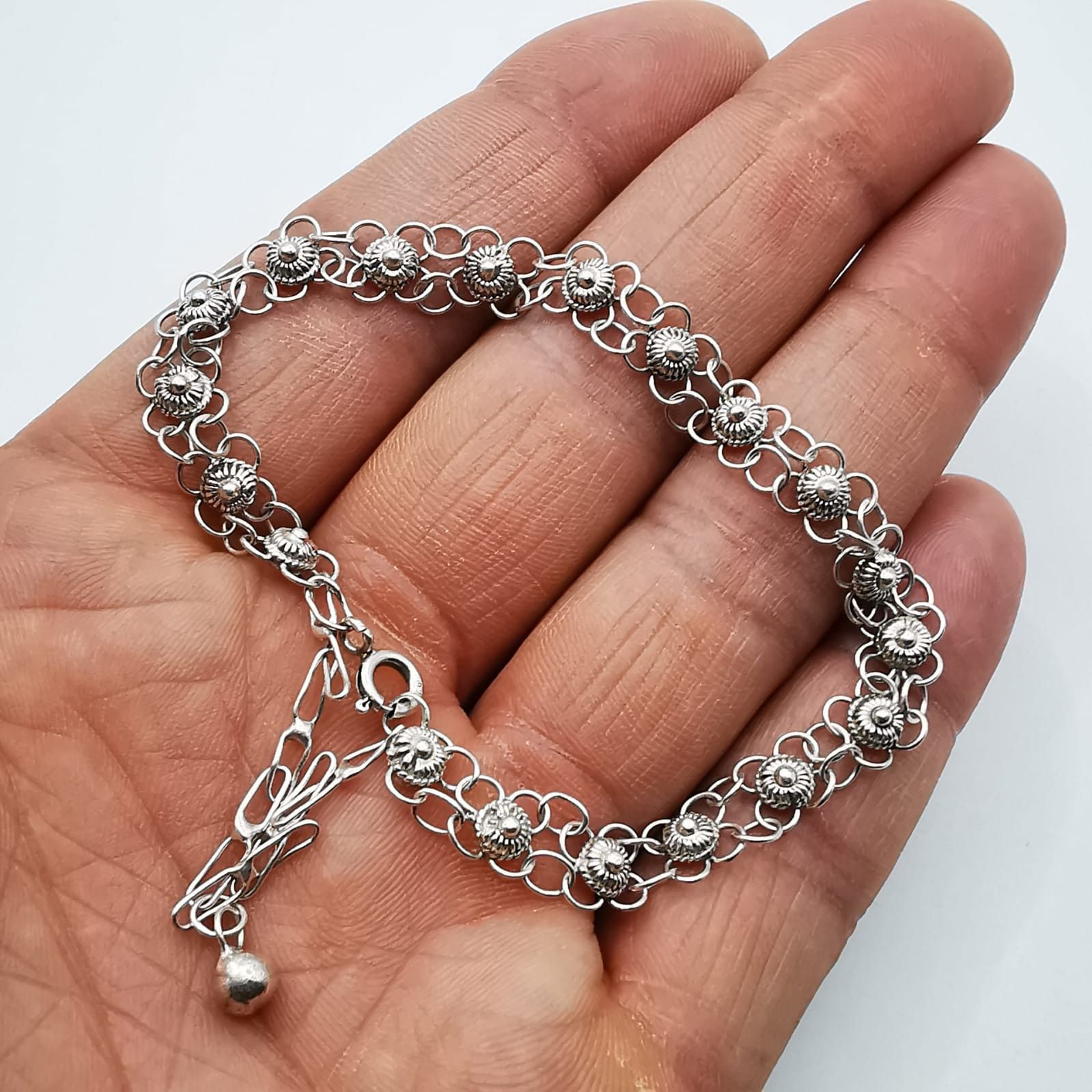 Jewelry × Sterling Silver × Vintage Vintage Bracelet Jewelry, 925 Sterling Silver,Handmade 8,78g Size ONE SIZE - 7 Thumbnail