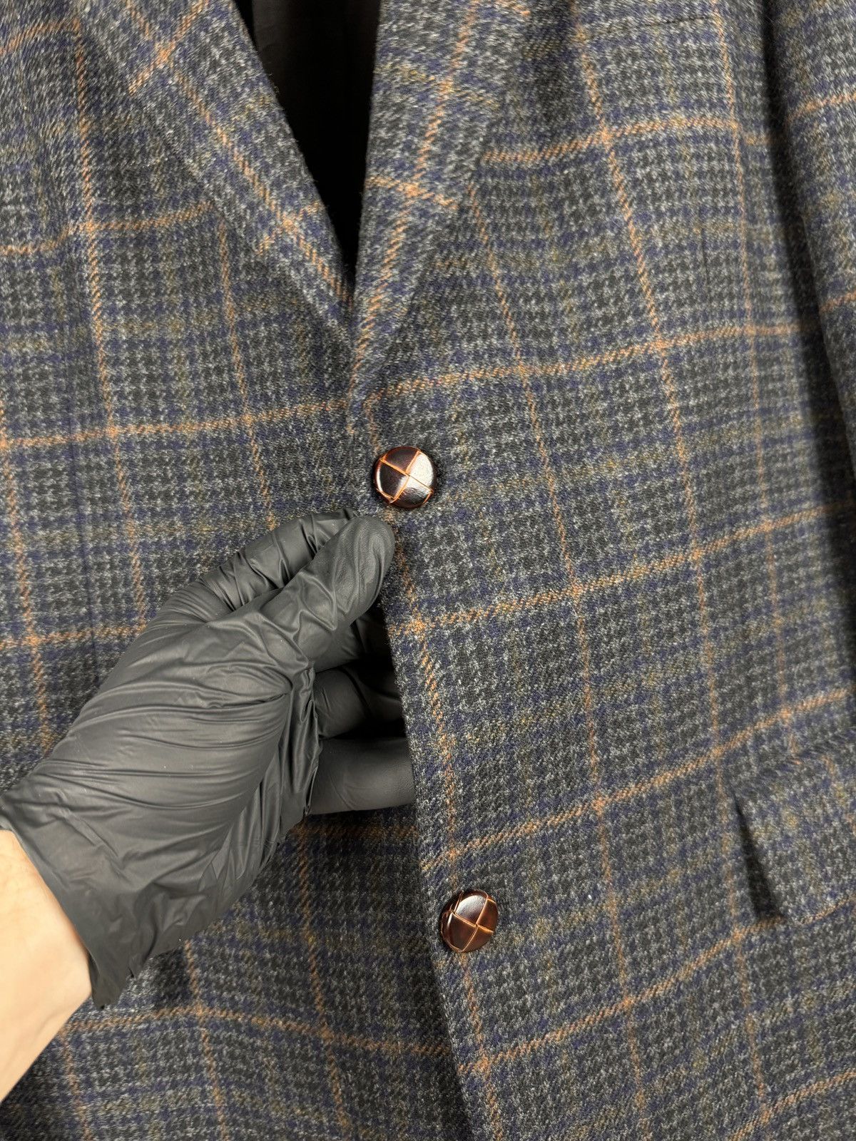 Other Frank Radloff vintage checkered tweed 2 button blazer Size 42R - 9 Thumbnail
