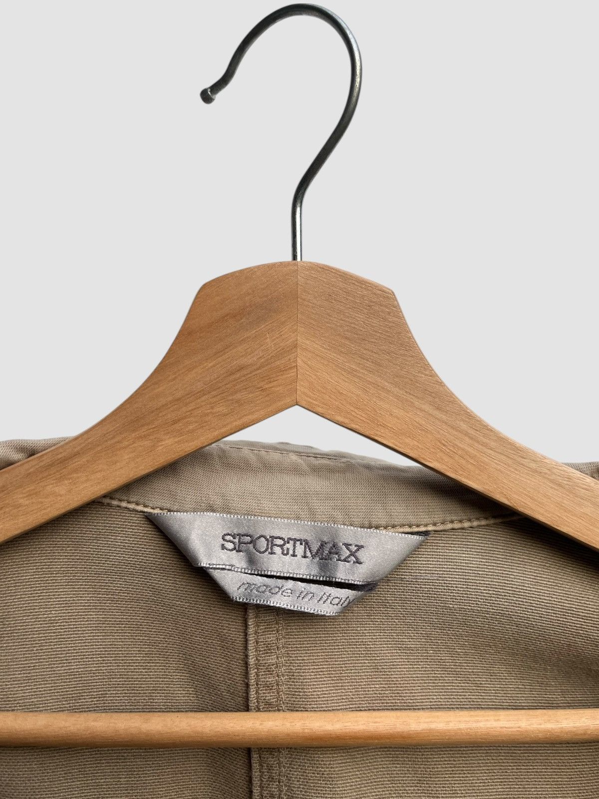 Sportmax Sportmax Cotton Utility Jacket Khaki Made in Italy Size XS / US 0-2 / IT 36-38 - 7 Thumbnail