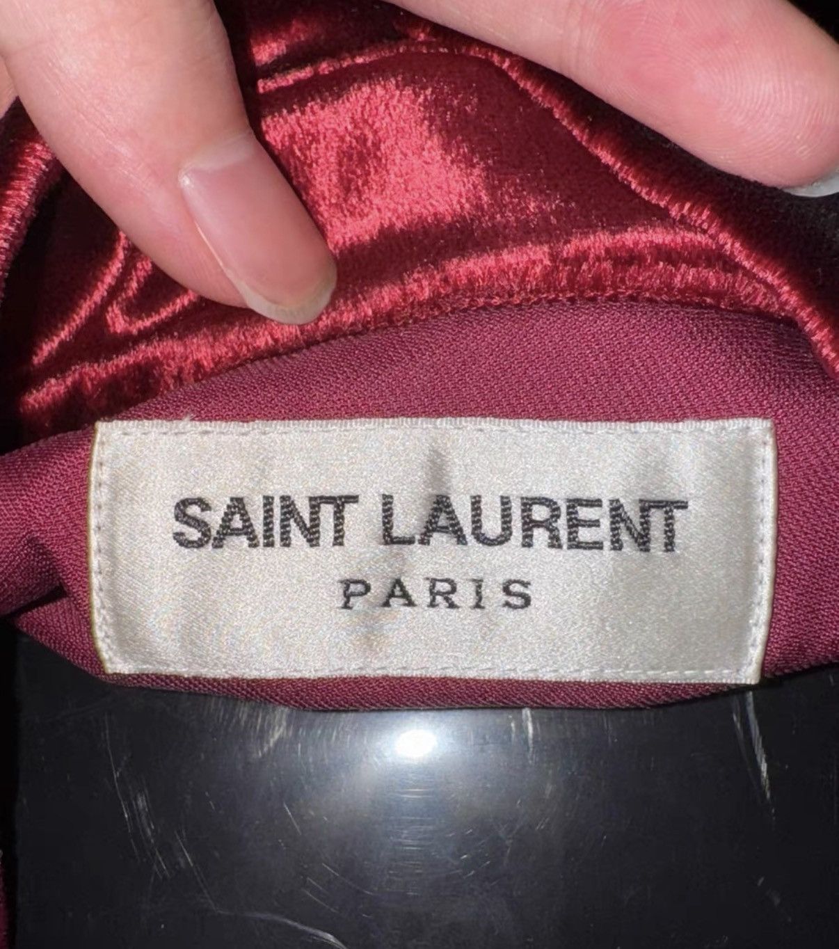 Saint Laurent Paris Saint Laurent (SLP) 16FW Palace Gold Thread Red Velvet Shirt Size US S / EU 44-46 / 1 - 6 Thumbnail