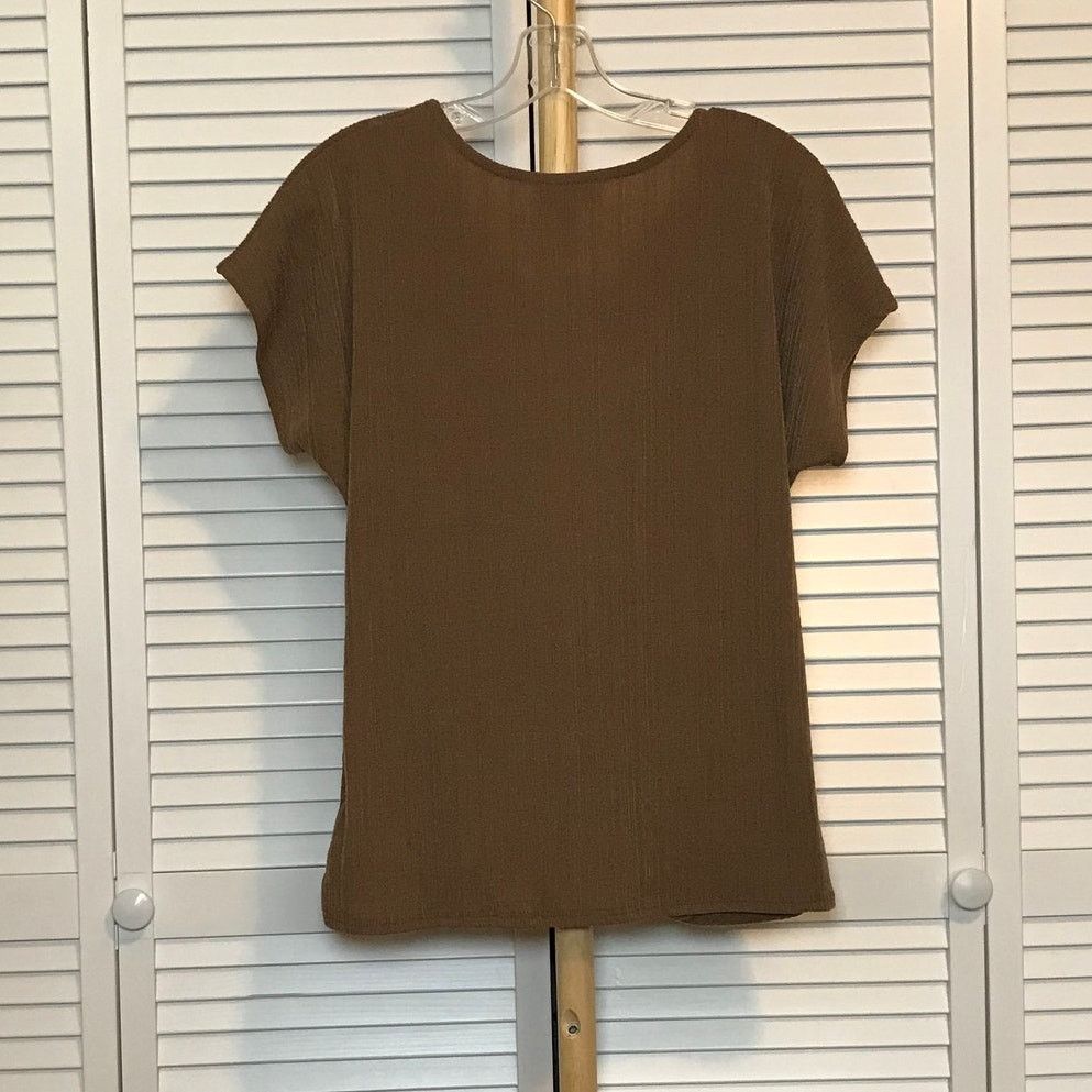 Other Misia Brown V-neck Short Sleeve T-shirt L Size L / US 10 / IT 46 - 2 Thumbnail