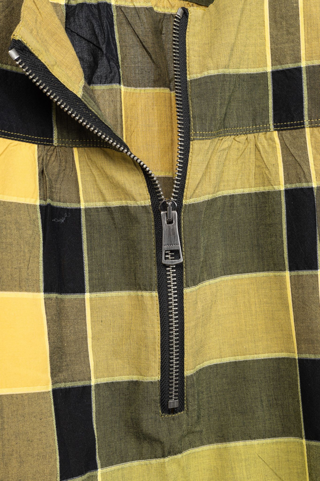 Burberry Burberry Brit Yellow Check Cotton Zip Blouse Size S / US 4 / IT 40 - 7 Thumbnail