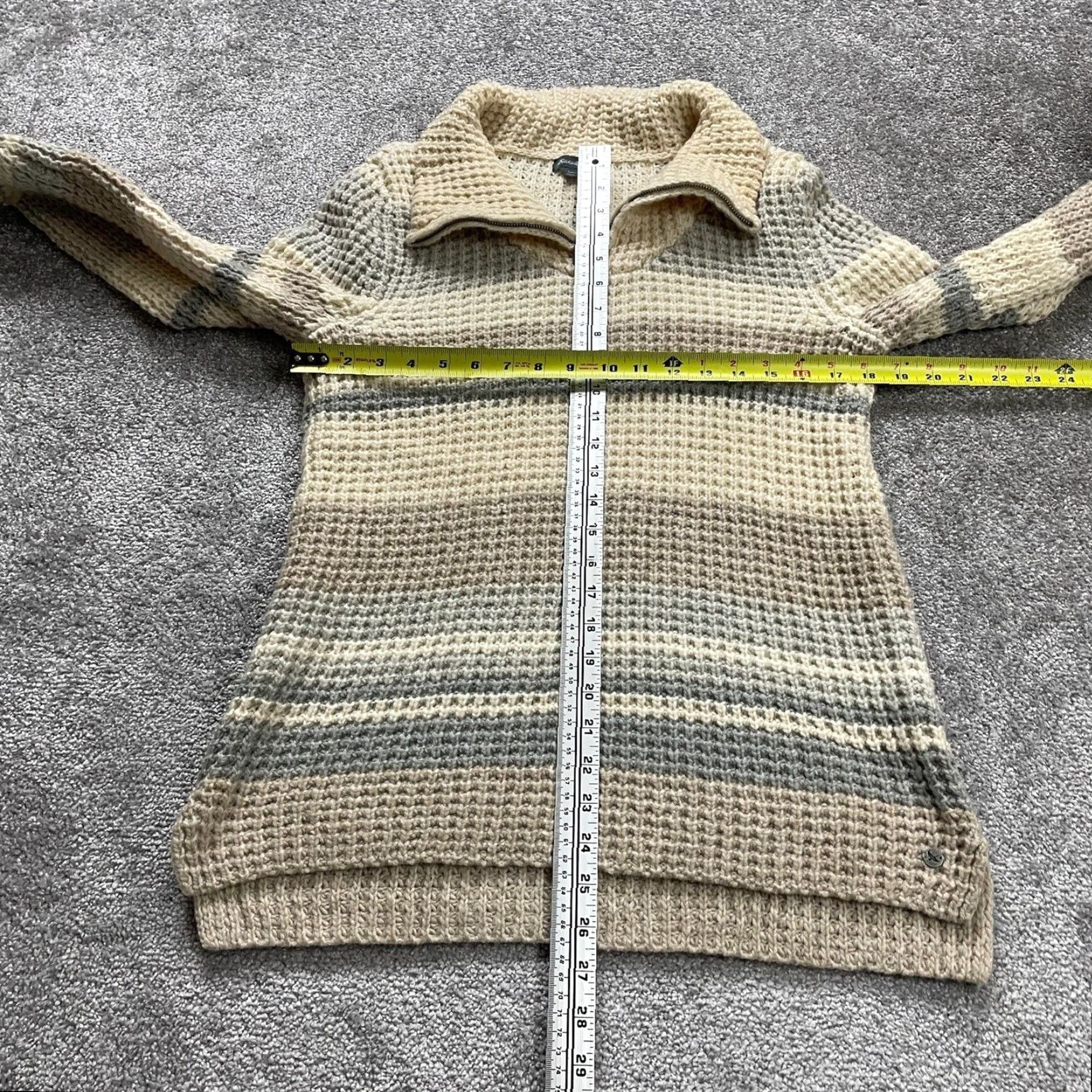 Eddie Bauer VINTAGE Eddie Bauer Chunky Knit Sweater Shirt Womens XS Beige 1/4 Zip Wool Camel Hair Pullover Winter Size XS / US 0-2 / IT 36-38 - 7 Thumbnail