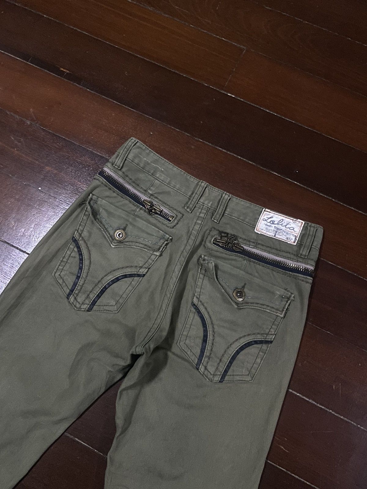 If Six Was Nine × Japanese Brand FIRE LOLITA JEANS ZIPPER OLIVE Size US 35 - 14 Thumbnail