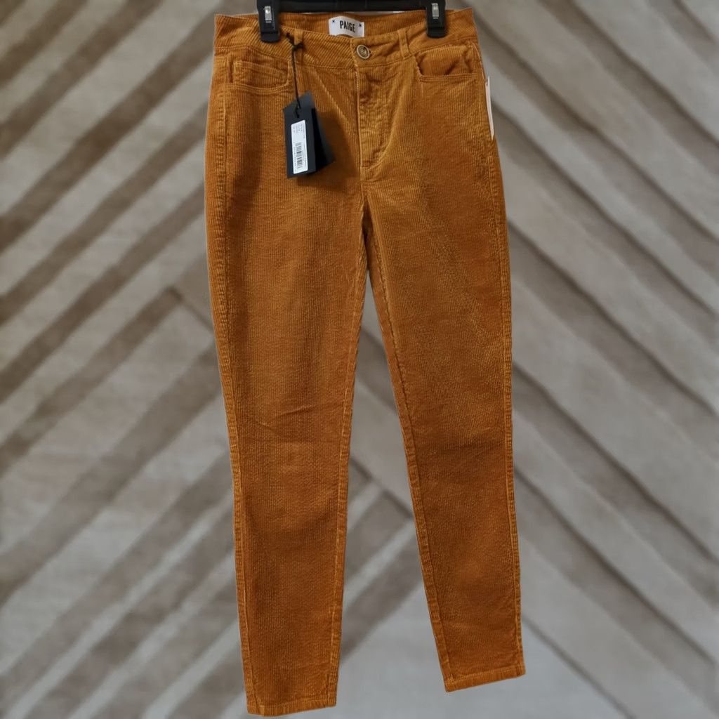 Paige Paige Skinny Corduroy Pants Marigold Women Sz 27 NWT Hoxton Ankle Corduroy Jeans Size 27" / US 4 / IT 40 - 1 Thumbnail