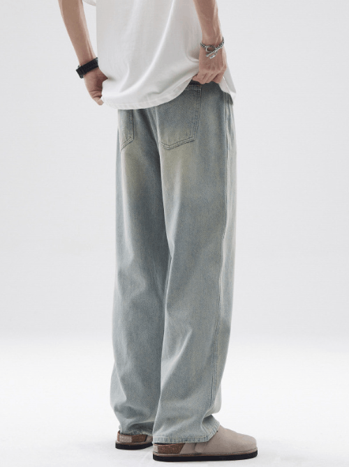 Japanese Brand × Jean American retro light color cleanfit washed distressed jeans Size US 32 / EU 48 - 4 Thumbnail