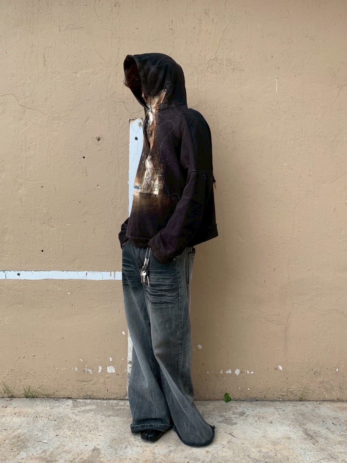 Other 1/1 Faded DARKPULL Patchwork Hoodie Half Zip like Kapital Size US XL / EU 56 / 4 - 4 Thumbnail