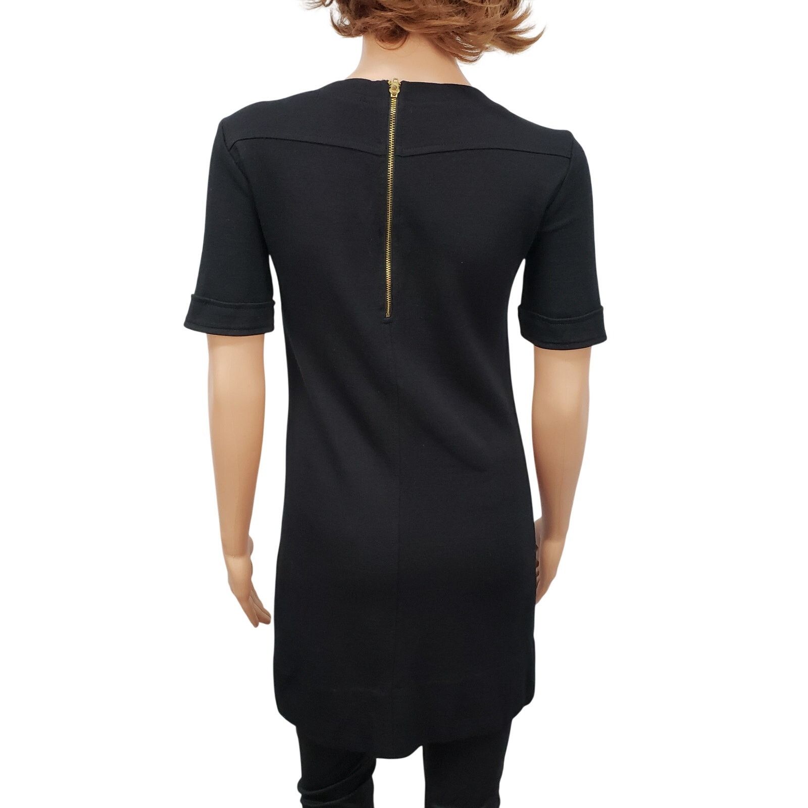 J.Crew J. Crew Shift Dress Gold Zipper Pockets Wool Blend 03344 S 0 Size XS / US 0-2 / IT 36-38 - 7 Thumbnail