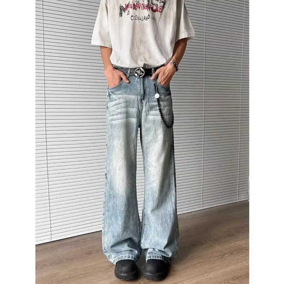 Japanese Brand Retro loose washed micro flared jeans Size US 32 / EU 48 - 2 Thumbnail
