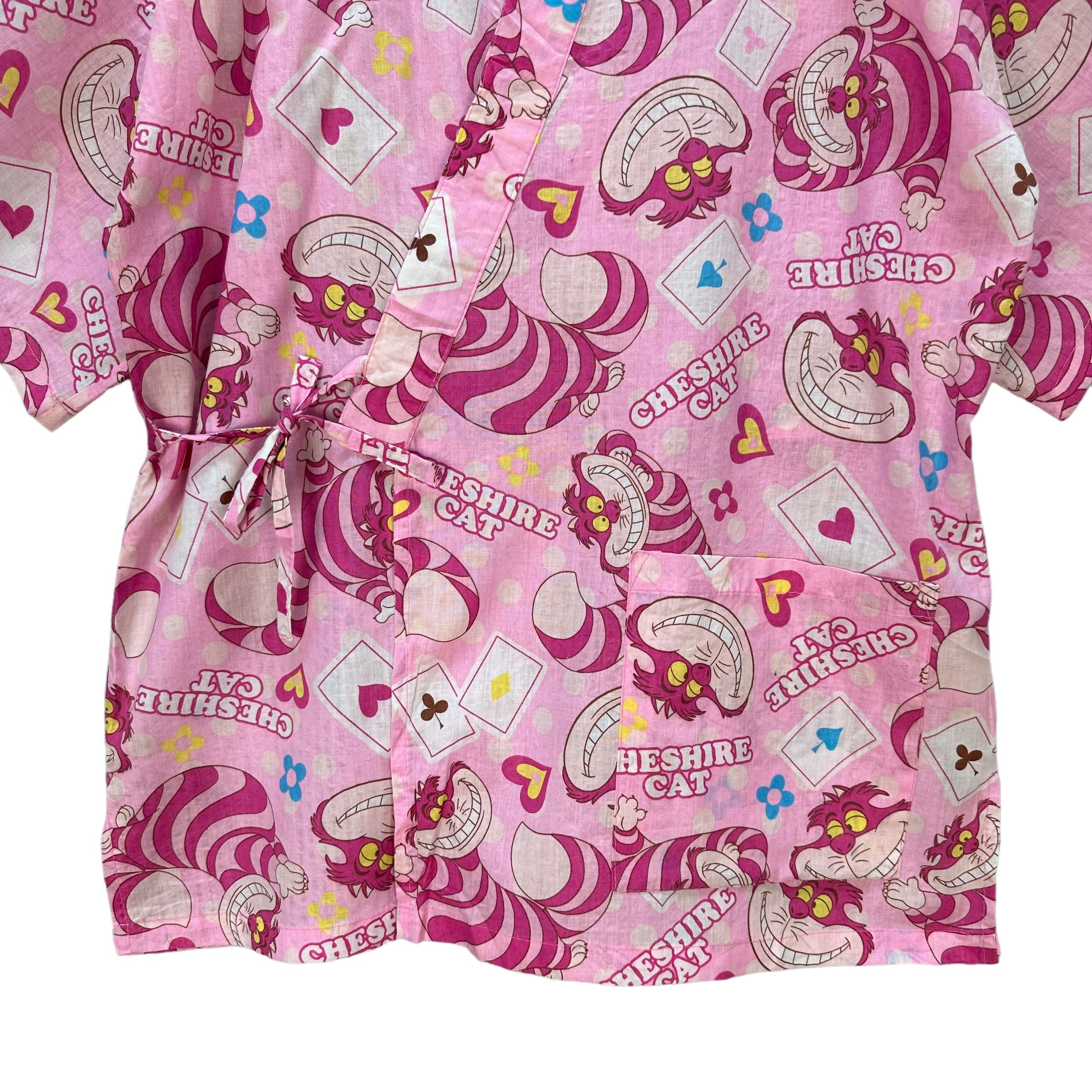 Disney Cheshire Cat Fullprint Pink Kimono Cardigan Jacket #9201-69 Size US L / EU 52-54 / 3 - 3 Thumbnail