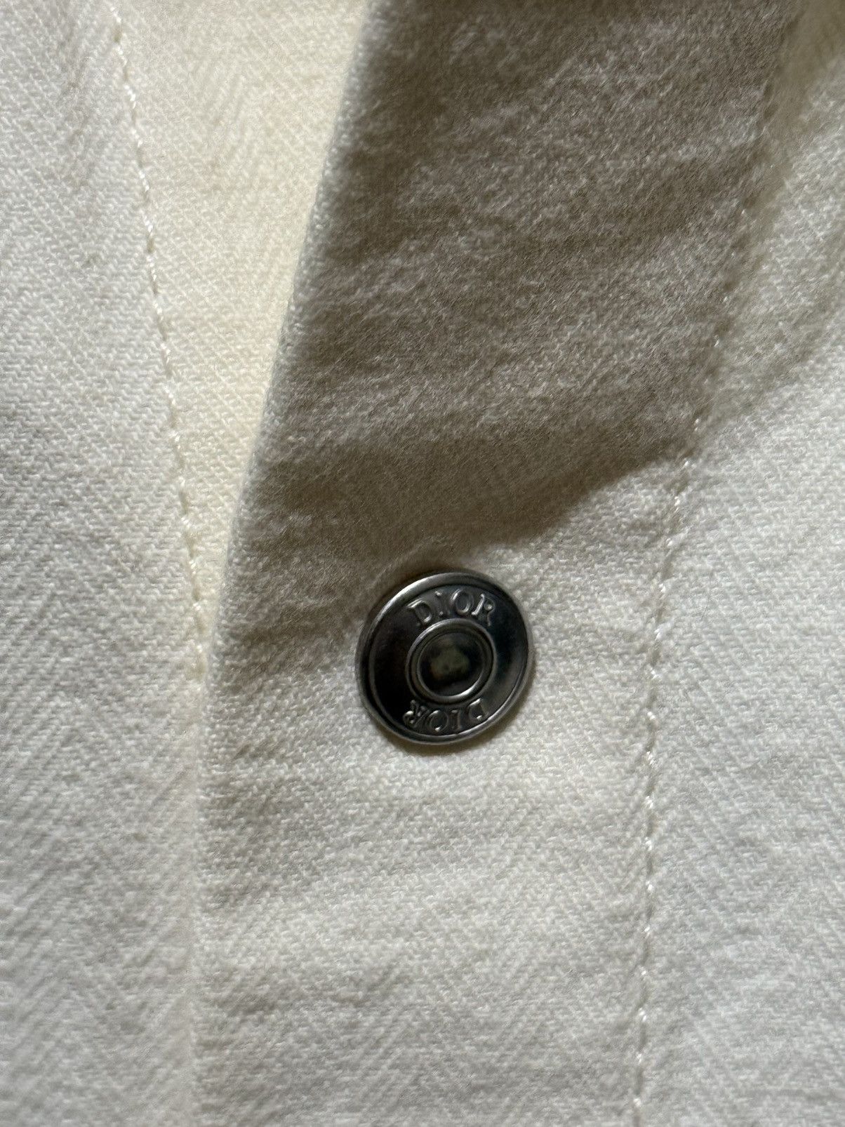 Dior Dior Denim Herringbone Motif Coach Jacket Beige Size US M / EU 48-50 / 2 - 3 Thumbnail