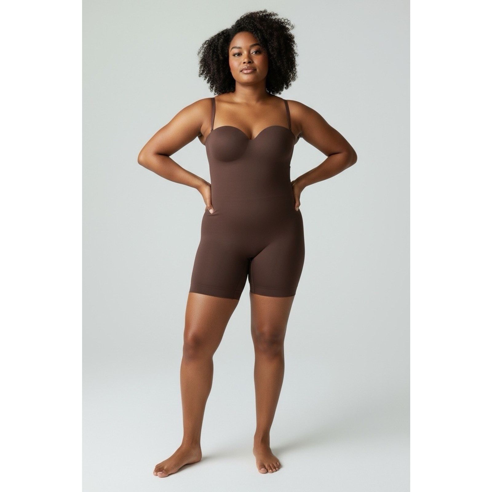 SKIMS SKIMS Core Sculpt Underwire Mid Thigh Bodysuit Size XL Brown Size XL / US 12-14 / IT 48-50 - 1 Thumbnail
