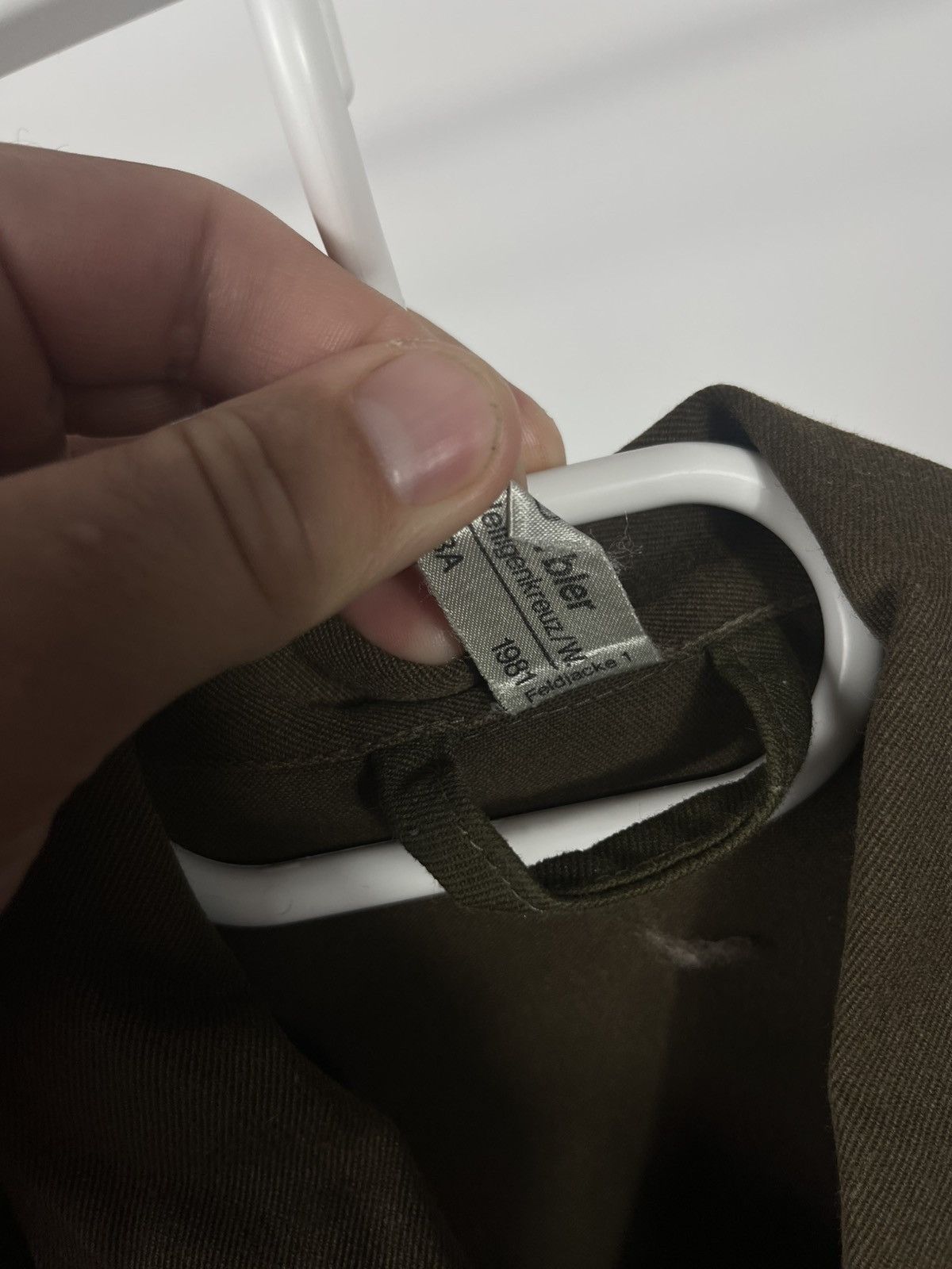 Other 1981 German Army Moleskin Field Shirt Olive Military Vintage Size US L / EU 52-54 / 3 - 4 Thumbnail
