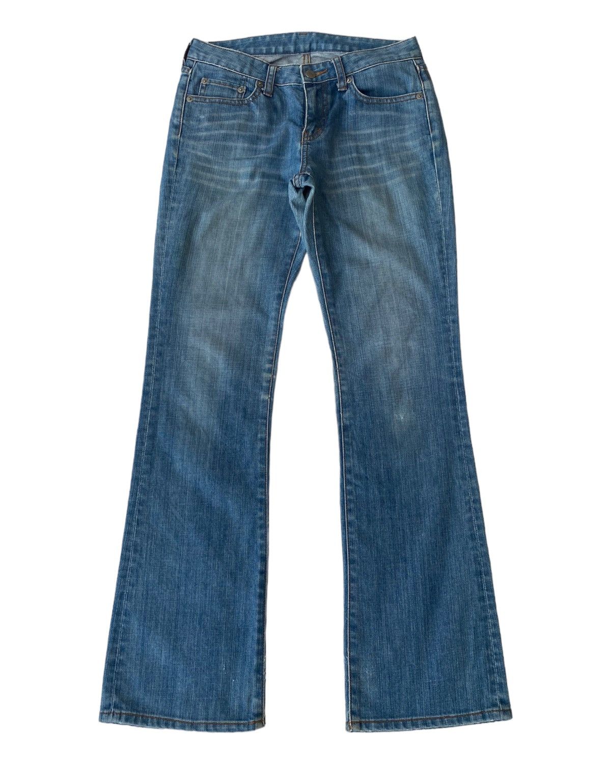 UNIQLO JAPAN FLARE DISTRESSED DENIM JEANS FLARED