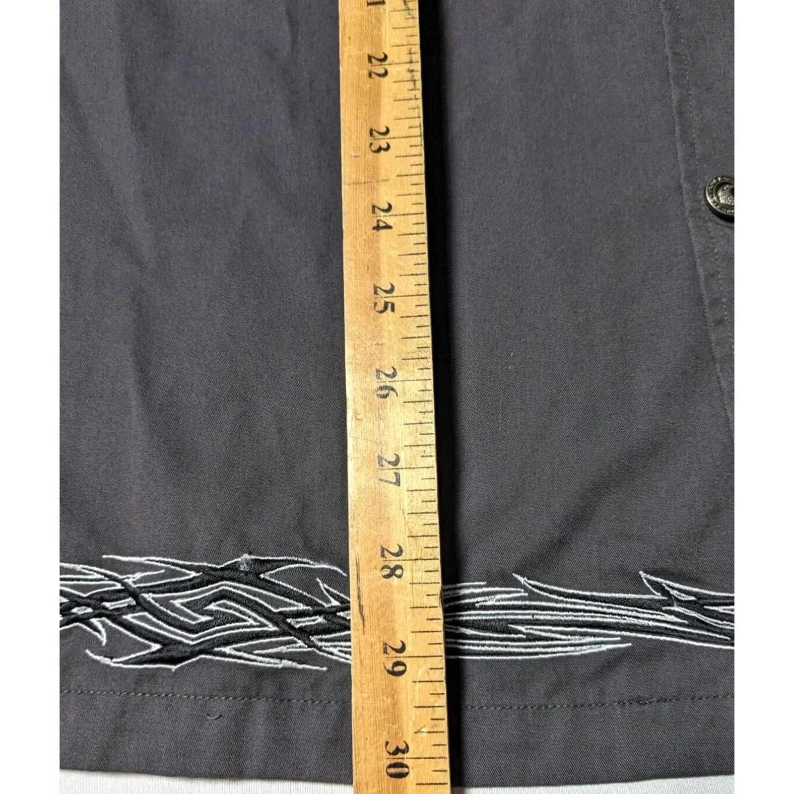 Vintage CHROME EAGLE Shirt Men XL Gray Snap Button Embroidered Moto Mechanics Short Sleeve Cotton Blend Size US XL / EU 56 / 4 - 7 Thumbnail