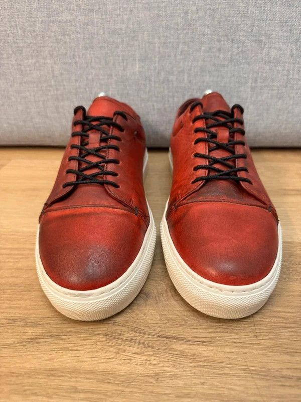 Oliver Sweeney Oliver Sweeney Grandola Dark Red Leather Low Top Sneakers 42 Size US 9 / EU 42 - 5 Thumbnail