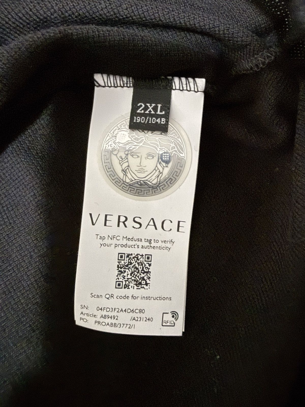 Versace Versace Pique Cotton Polo Size US M / EU 48-50 / 2 - 2 Thumbnail