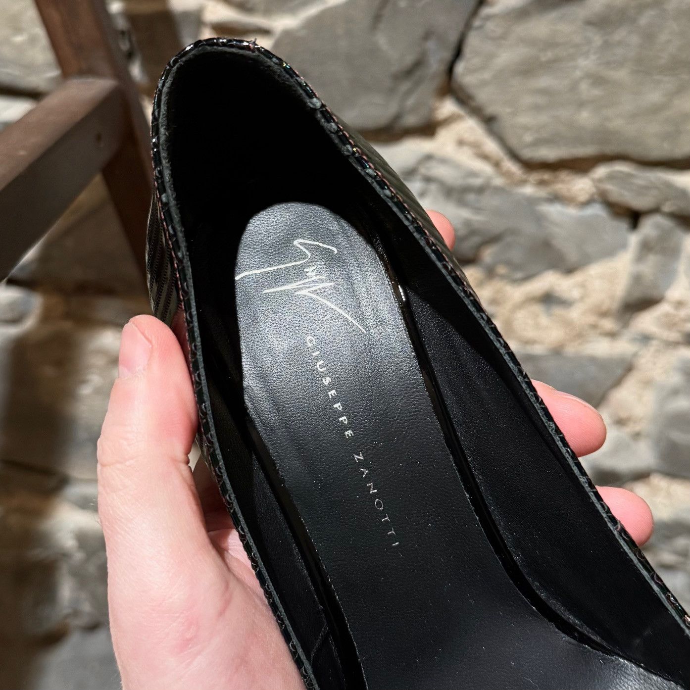 Giuseppe Zanotti Giuseppe Zanotti Iridescent Purple Killboy Patent Pumps Size US 8.5 / IT 38.5 - 8 Thumbnail