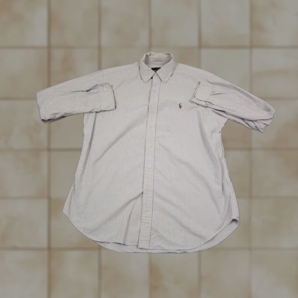 Ralph Lauren Ralph Lauren Shirt Mens Large Purple Striped Cotton Button Down Size US L / EU 52-54 / 3 - 1 Thumbnail