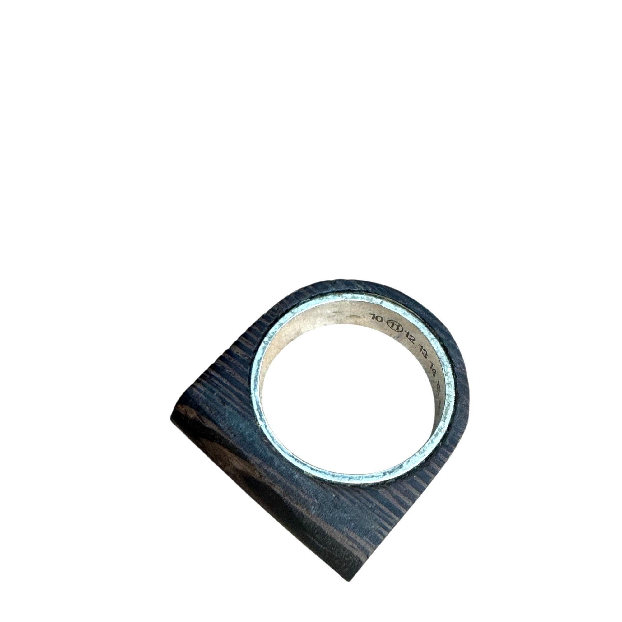 Maison Margiela Wood square ring Size ONE SIZE - 3 Thumbnail