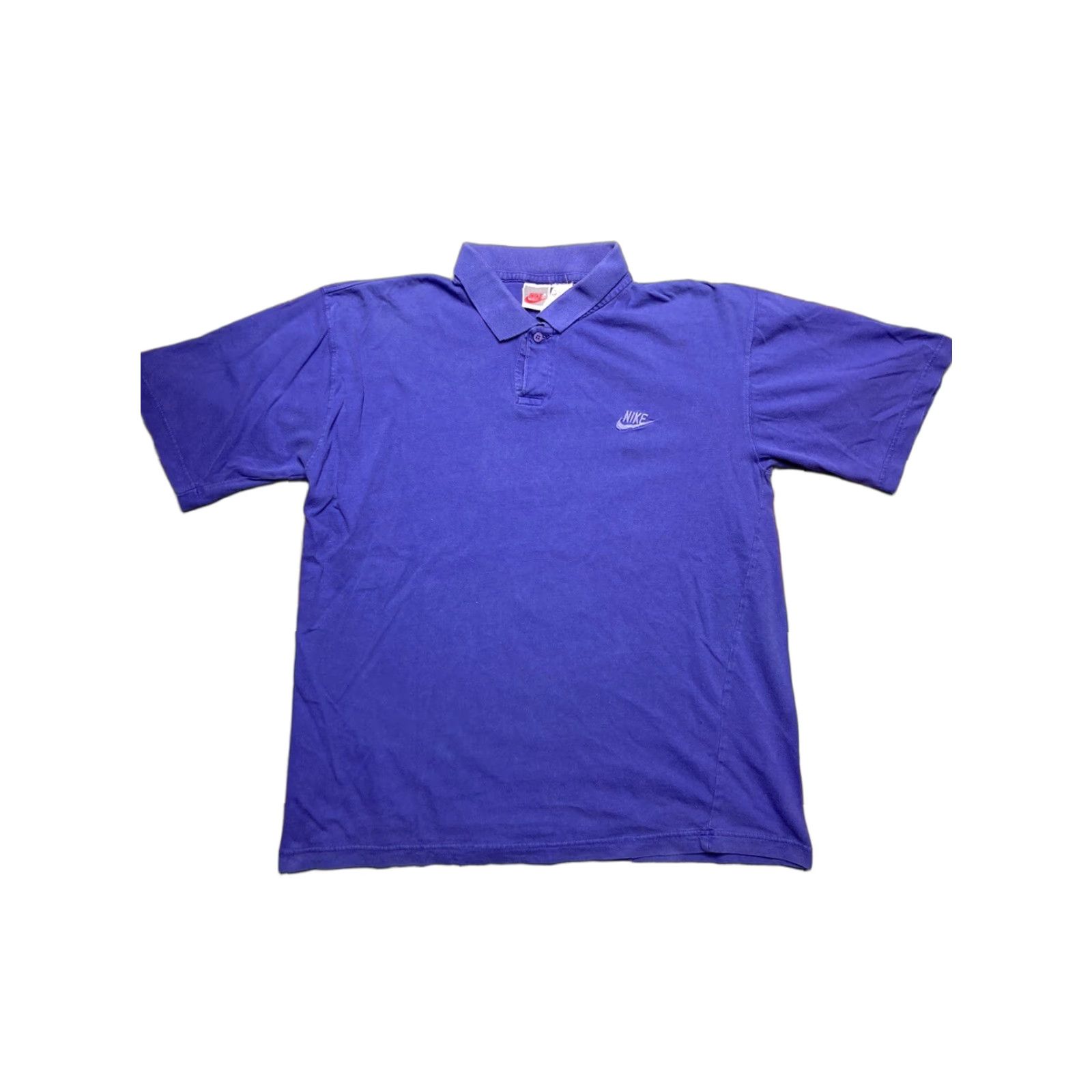 Nike VINTAGE Nike Polo Shirt 90s Purple Swoosh Men L Shirt Size US L / EU 52-54 / 3 - 1 Thumbnail