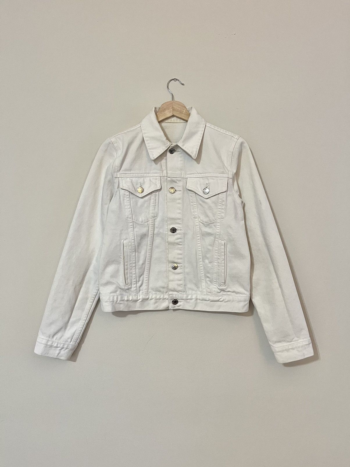 Helmut Lang Vintage Helmut Lang Women’s White Square Shoulder Jacket Size M / US 6-8 / IT 42-44 - 1 Thumbnail